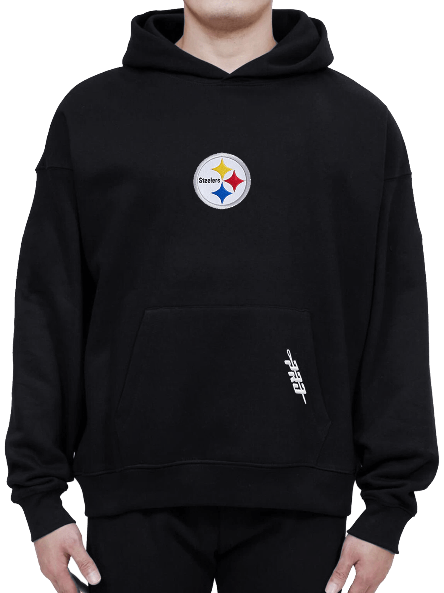 Pittsburgh Steelers Pro Standard NFL Icon Drop Shoulder Hoodie Jumper - Black