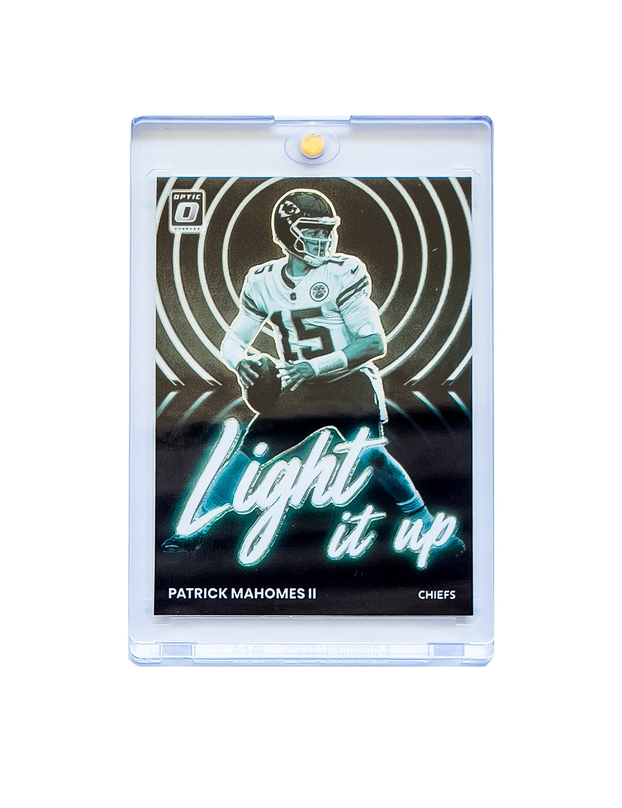 Patrick Mahomes Kansas City Chiefs Panini NFL 22 Optic Light It Up Card