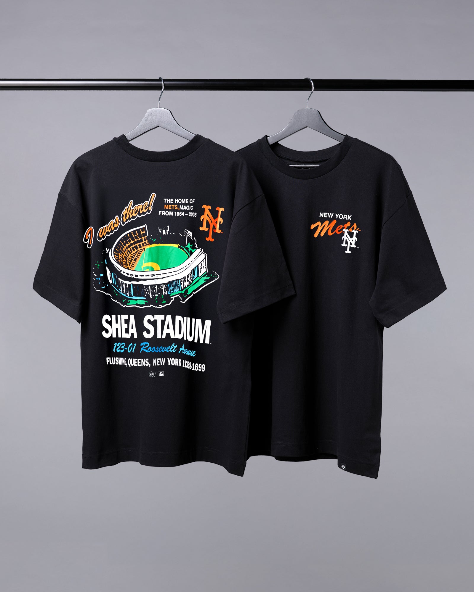 New York Mets '47 MLB Stadium Vintage Foundation T-Shirt - Black