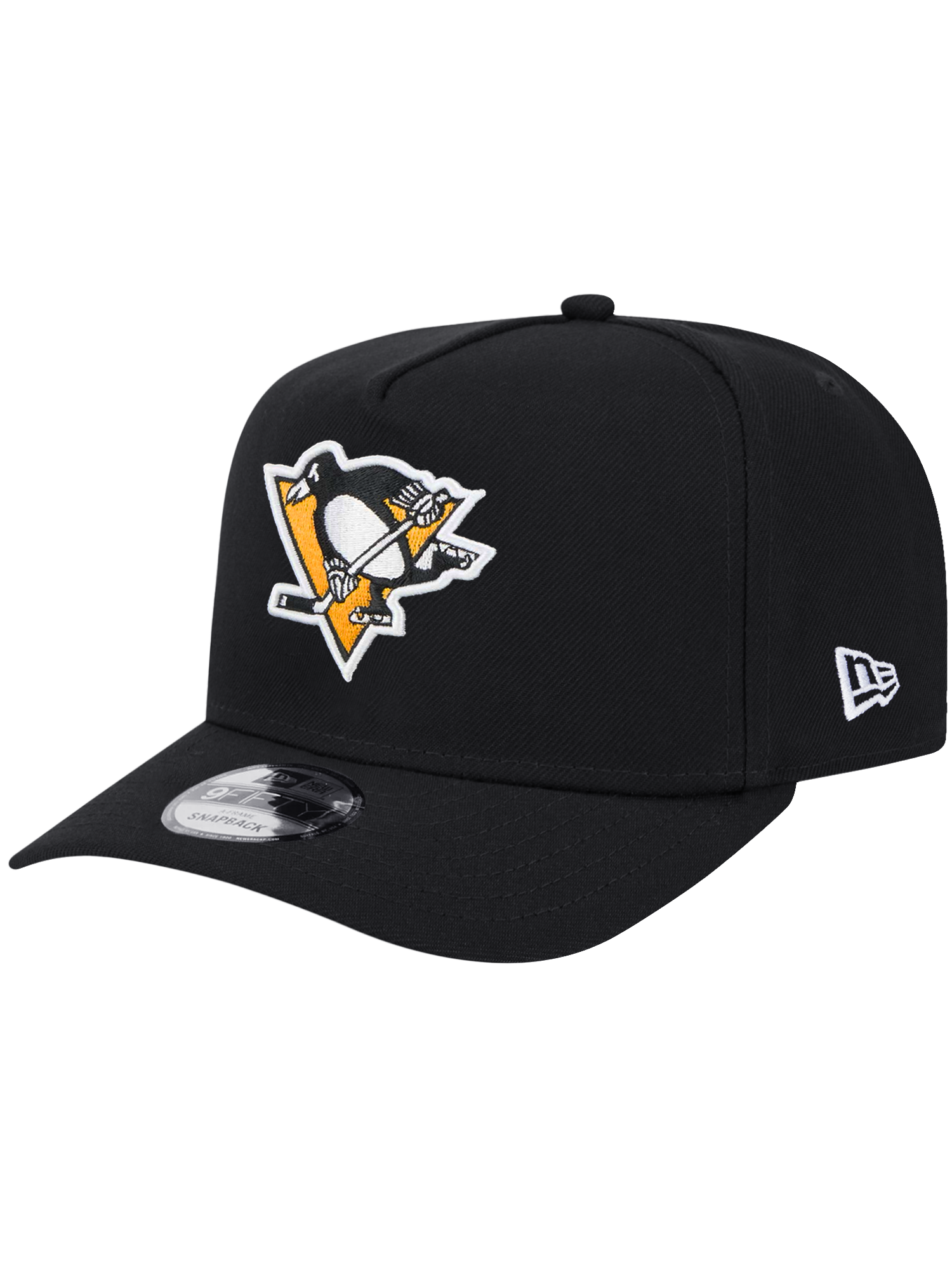 Pittsburgh Penguins New Era NHL Team Pre-Curved 9FIFTY A-Frame Snapback Hat - Black