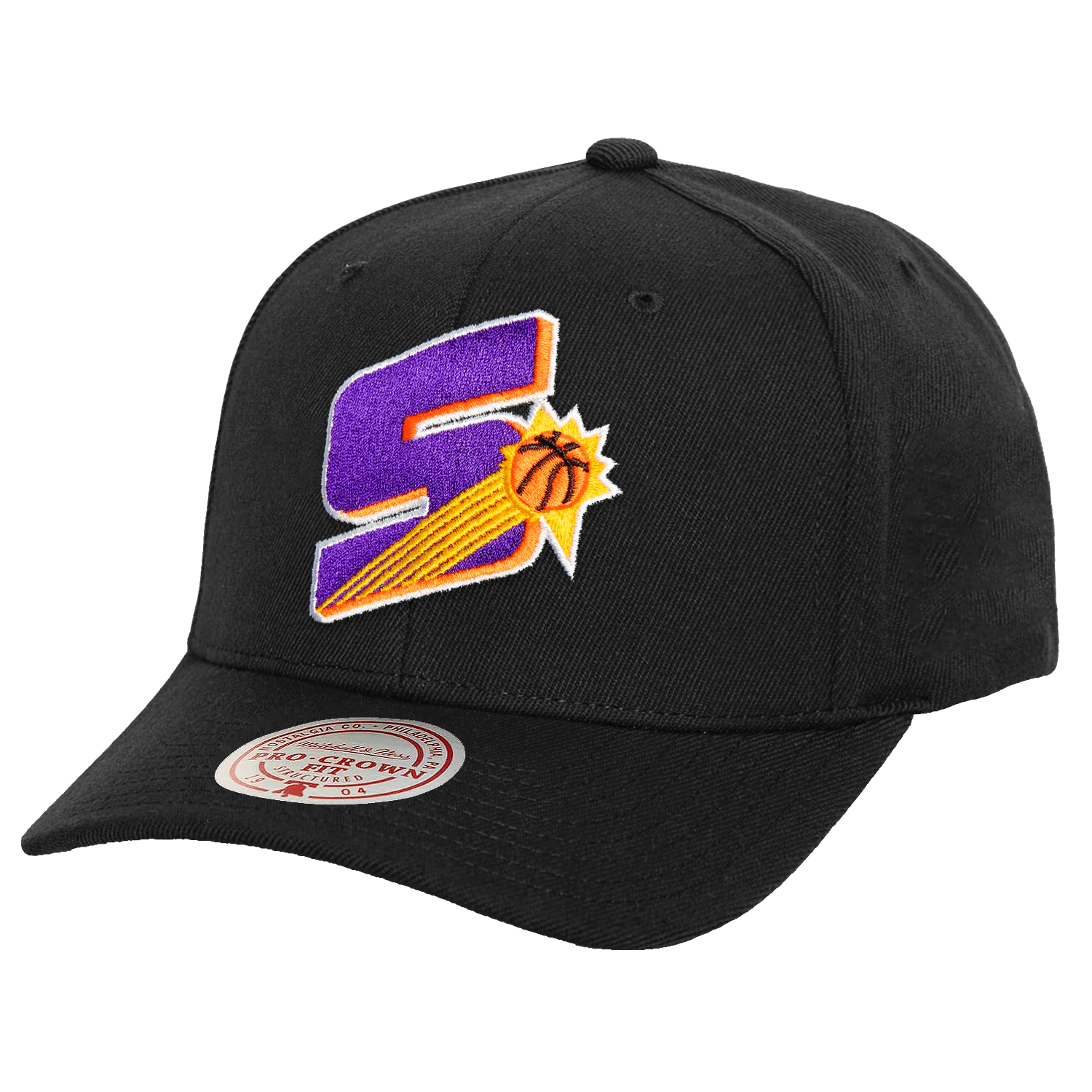 Phoenix Suns Mitchell & Ness NBA HWC Icon Pro Crown Snapback Hat - Black