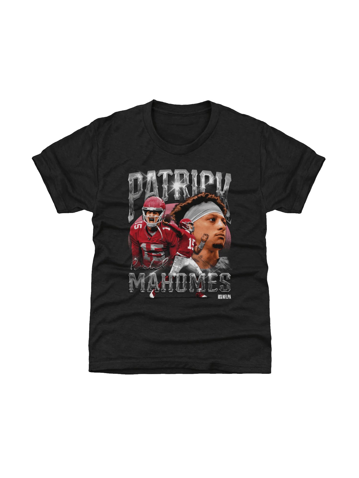 Youths Patrick Mahomes Kansas City Chiefs 500 Level NFL Homage T-Shirt - Tri Black