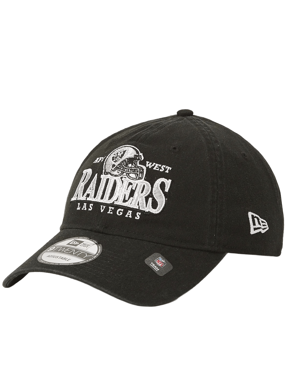 Las Vegas Raiders New Era NFL Helmet Arch 9TWENTY Strapback Hat - Black