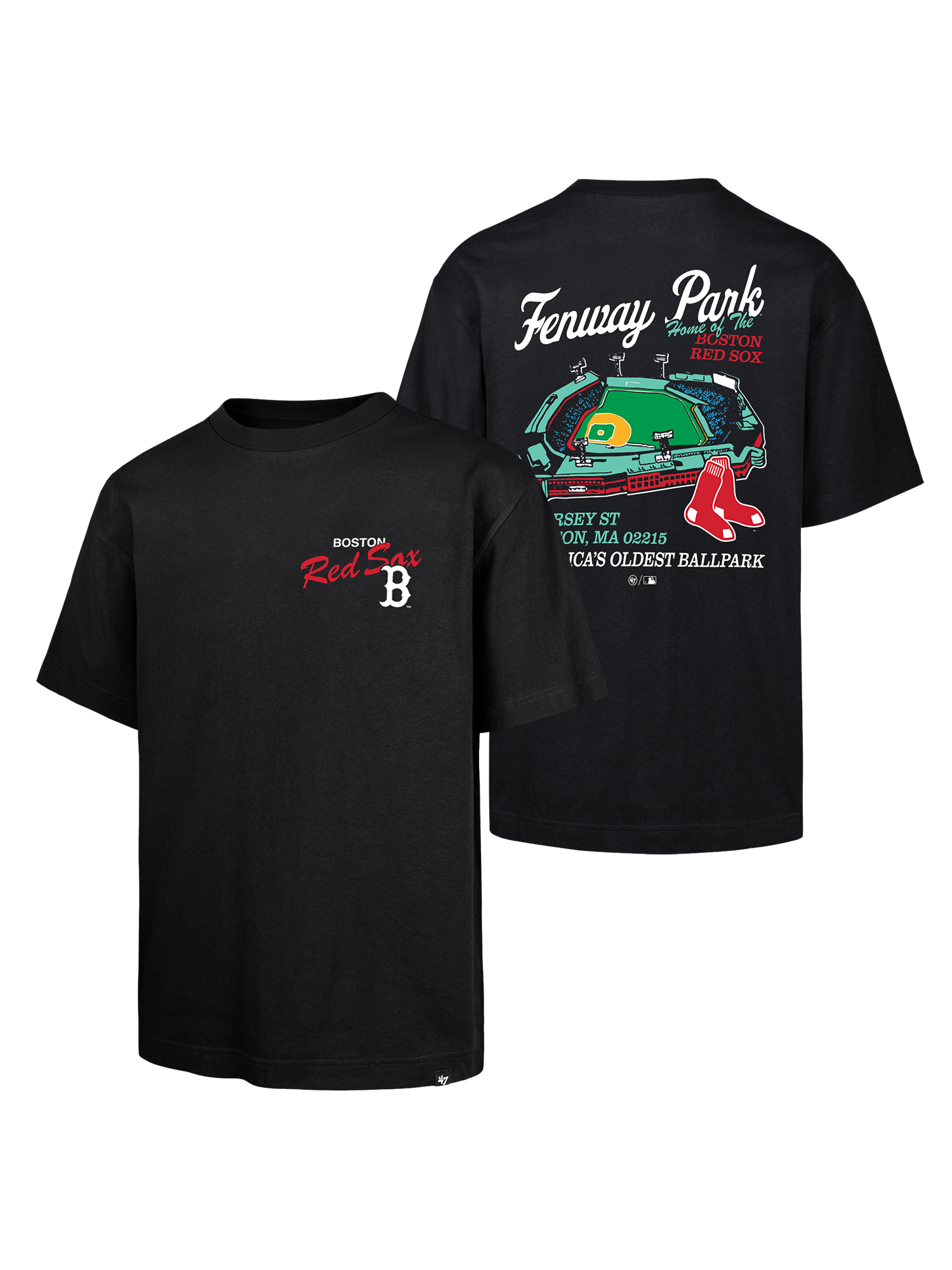 Boston Red Sox '47 MLB Stadium Vintage Foundation T-Shirt - Black