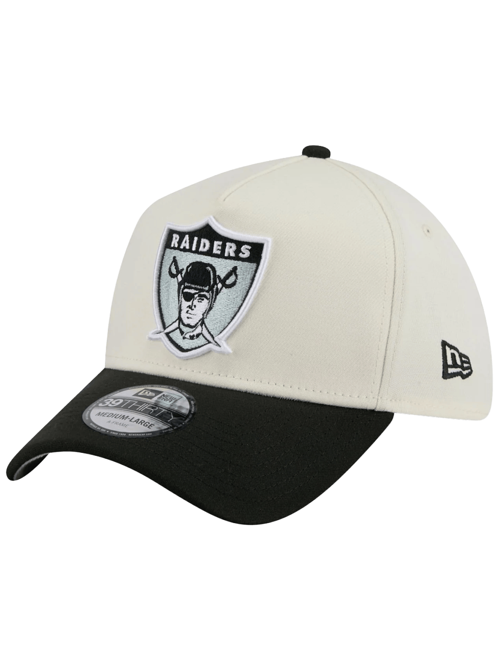Las Vegas Raiders New Era NFL Historic 39THIRTY A-Frame Stretch-Fit Hat - Chrome