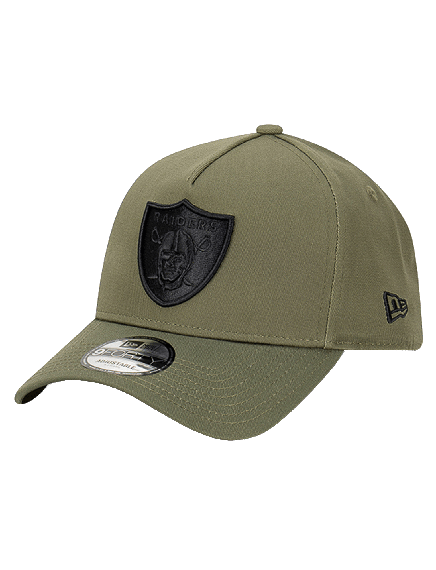 Las Vegas Raiders New Era NFL Black Tonal 9FORTY A-Frame Snapback Hat - Olive
