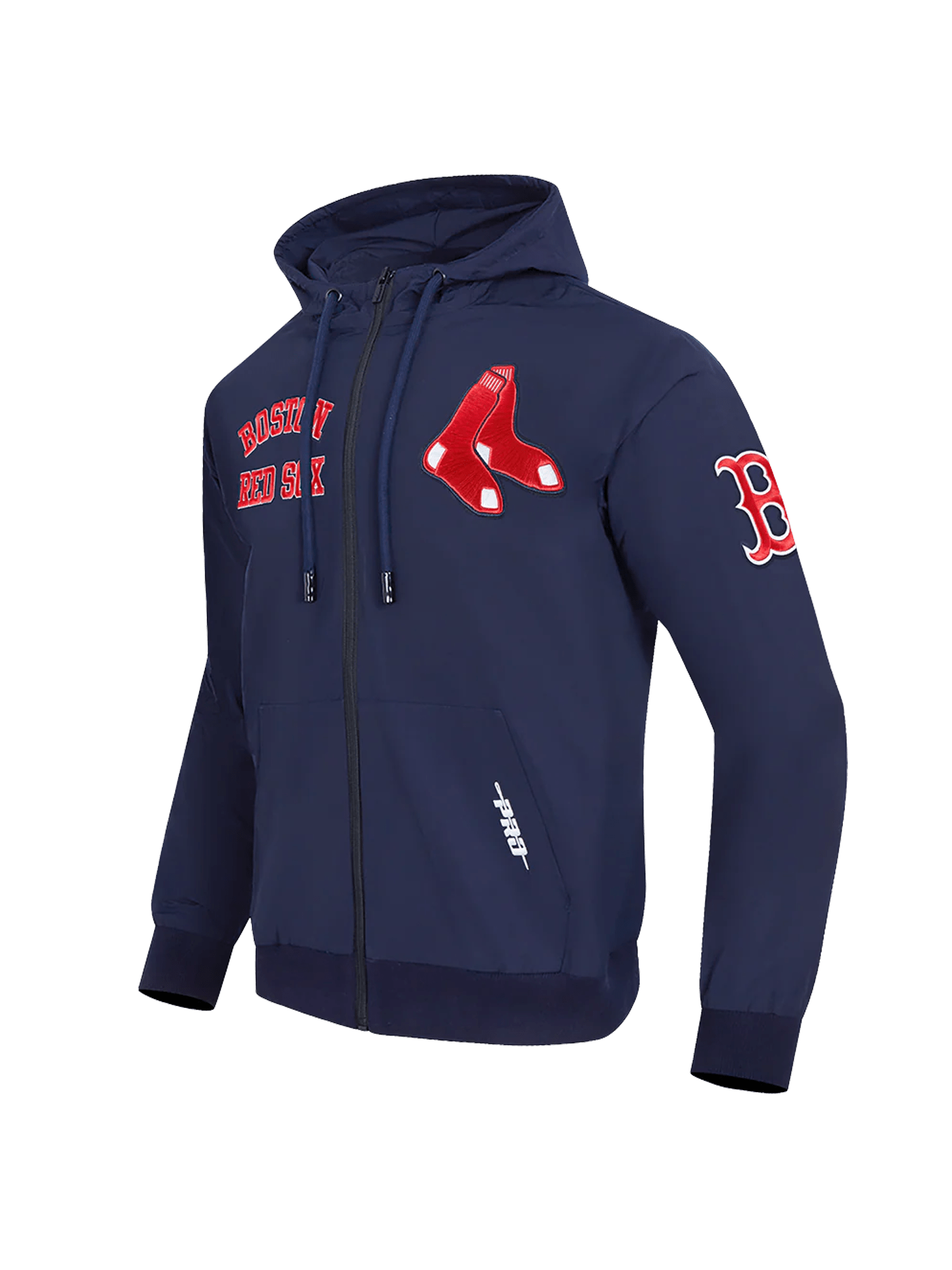Boston Red Sox Pro Standard MLB Woven Wind Zip Hoodie Jumper - Navy