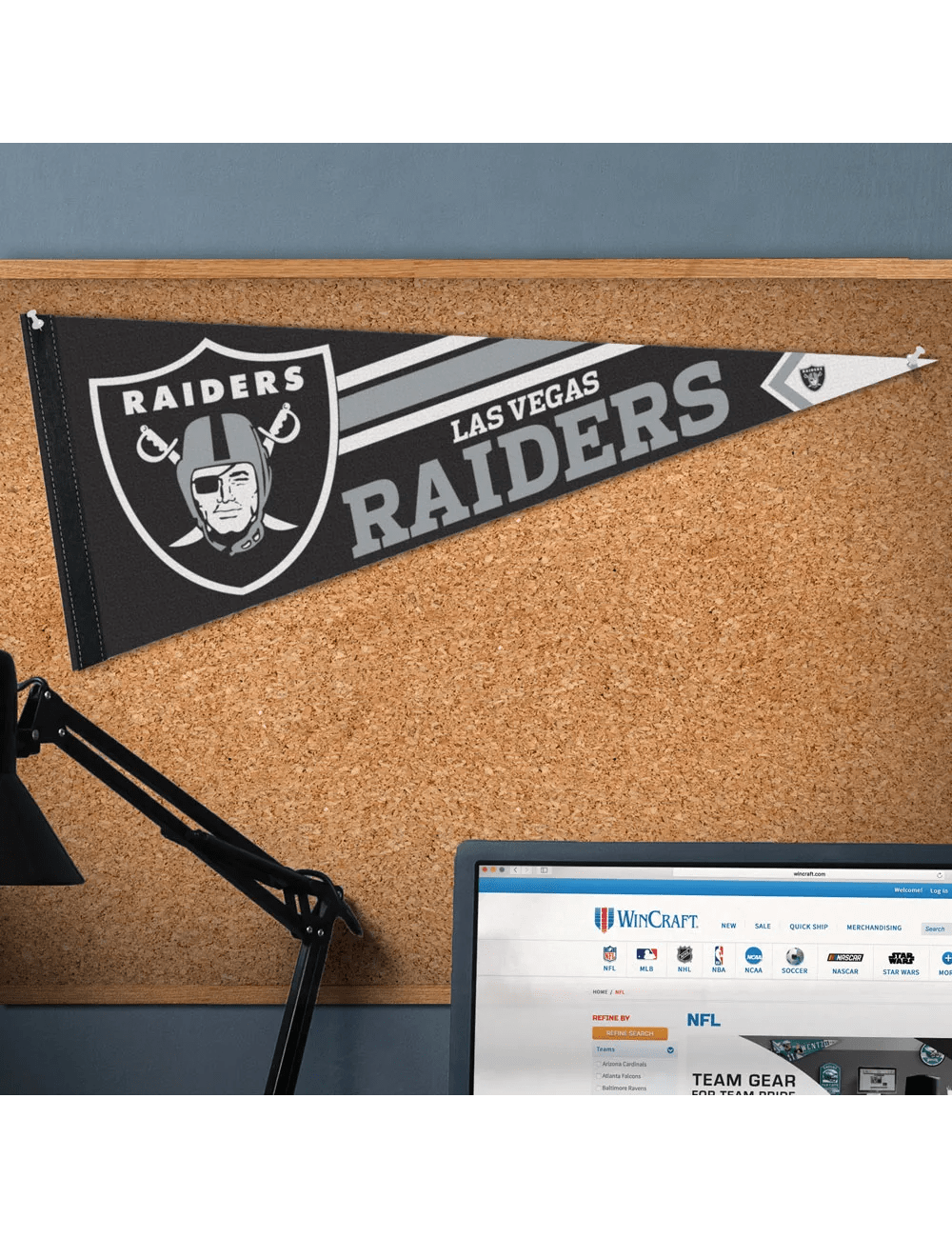 Las Vegas Raiders Wincraft NFL 12 x 30" Premium Felt Pennant