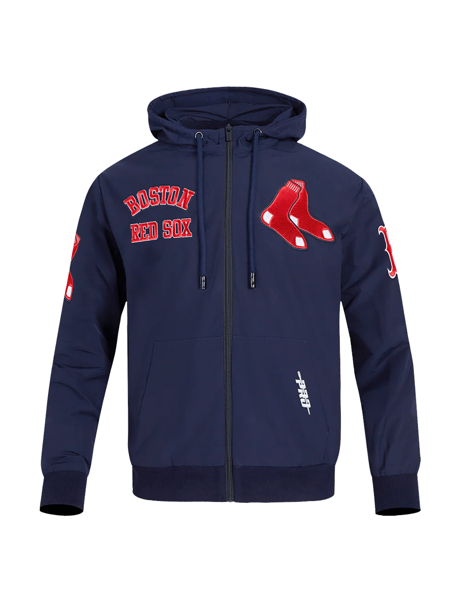 Boston Red Sox Pro Standard MLB Woven Wind Zip Hoodie Jumper - Navy