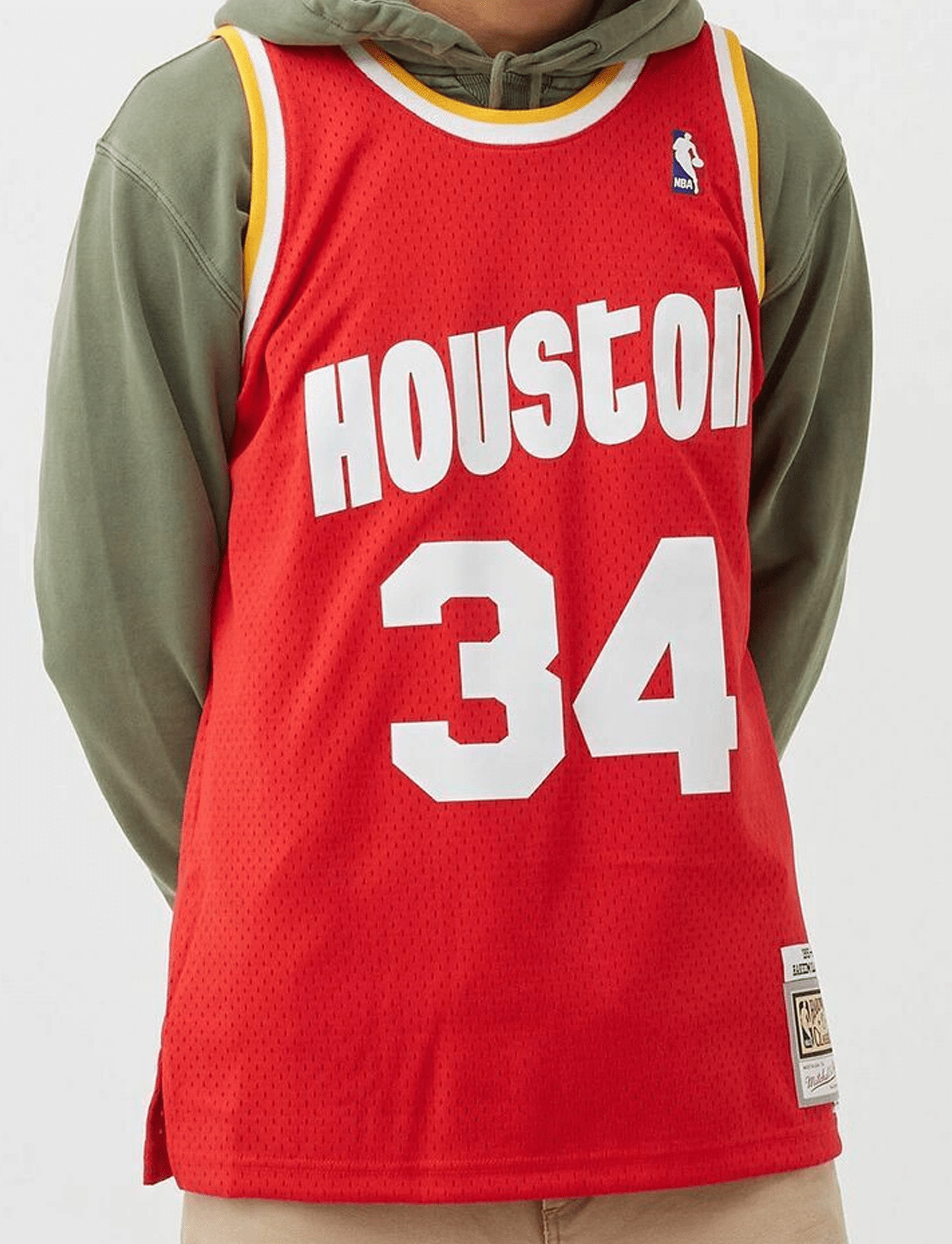 Hakeem Olajuwon Houston Rockets Mitchell & Ness NBA 93-94 Road Swingman Jersey - Red