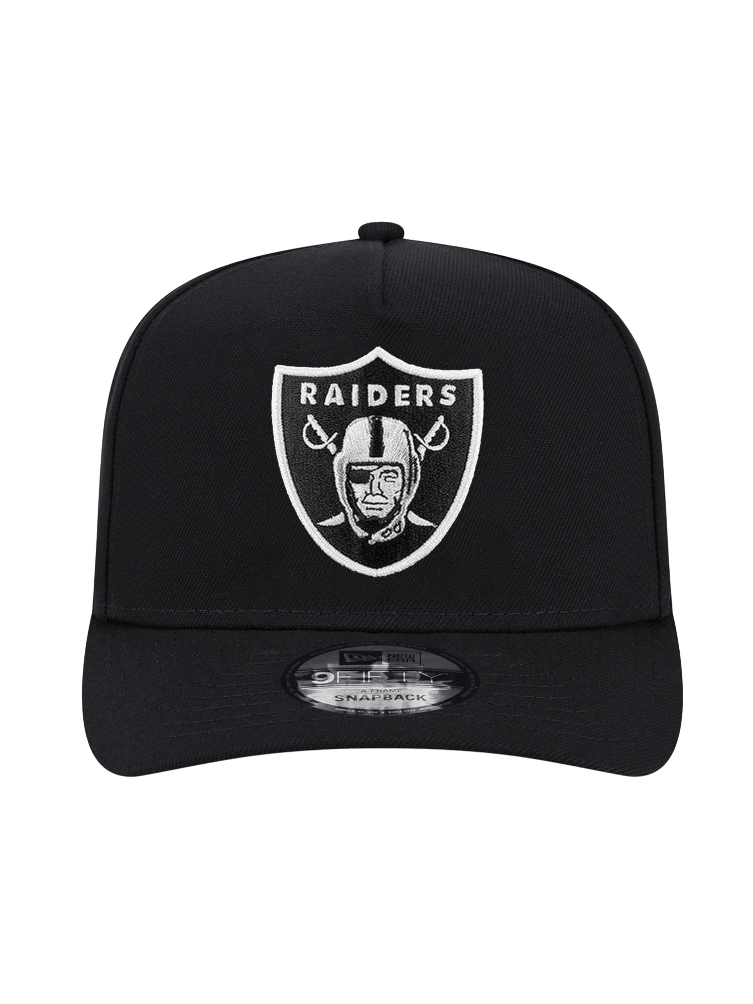 Las Vegas Raiders New Era NFL Team 9FIFTY A-Frame Pre-Curved Snapback Hat - Black
