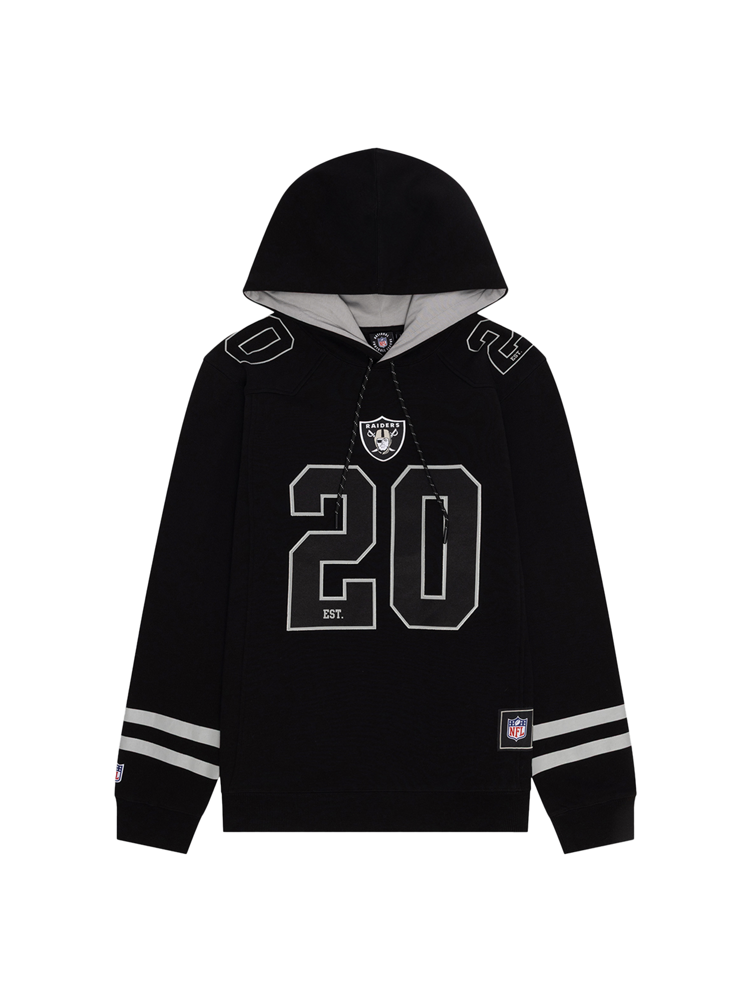 Las Vegas Raiders NFL Foundation Panel Hoodie Jumper - Black