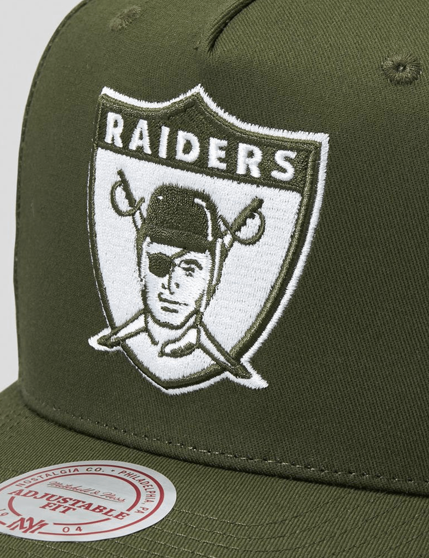 Las Vegas Raiders Mitchell & Ness NFL Tonal MVP Snapback Hat - Olive