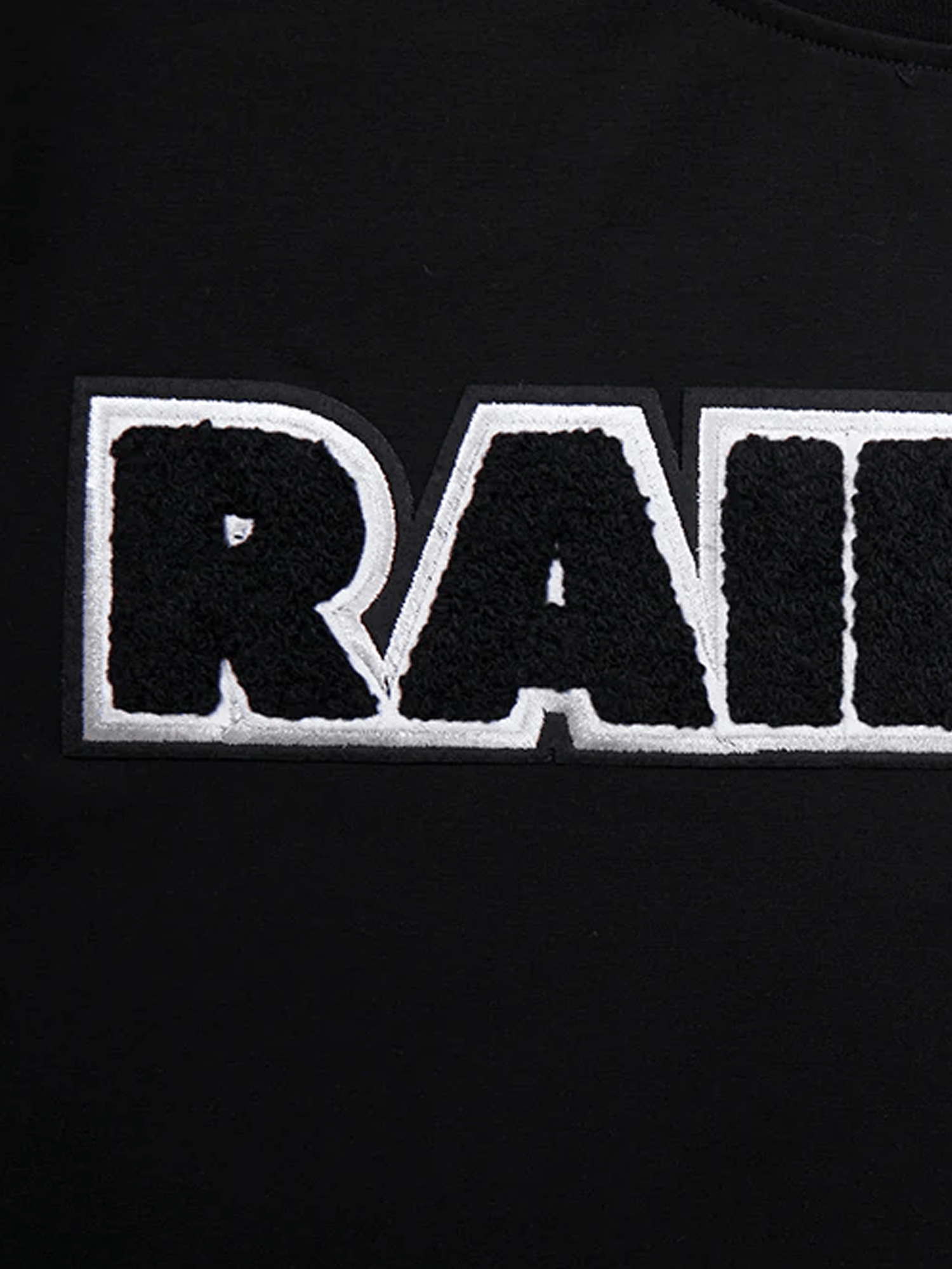 Las Vegas Raiders Pro Standard NFL Team Chenille Flex T-Shirt - Black