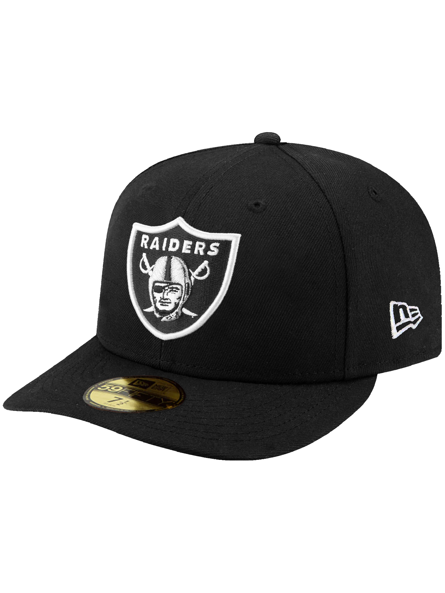 Las Vegas Raiders New Era NFL Team 59FIFTY Pre-Curved Fitted Hat - Black