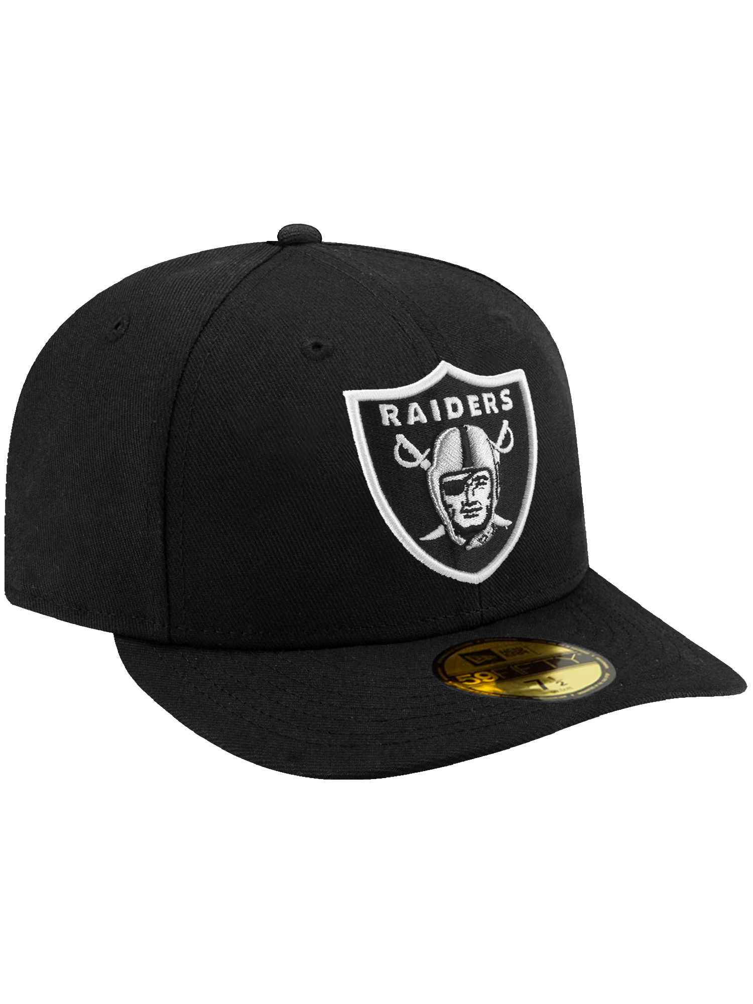 Las Vegas Raiders New Era NFL Team 59FIFTY Pre-Curved Fitted Hat - Black