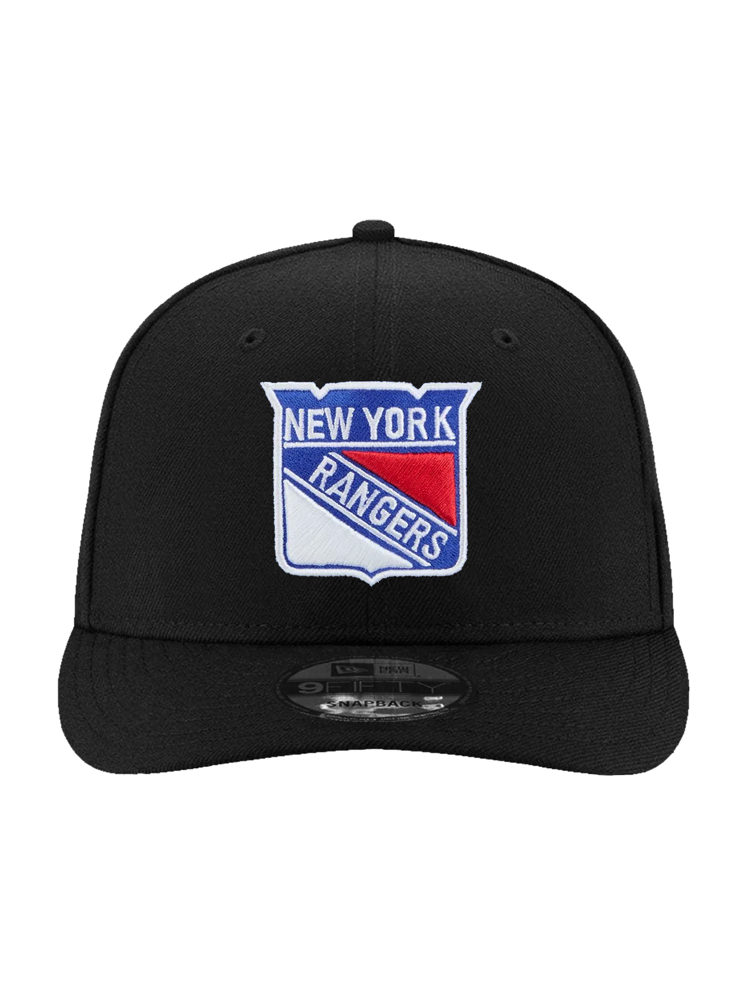 New York Rangers New Era NHL Team 9FIFTY Pre-Curved Snapback Hat - Black
