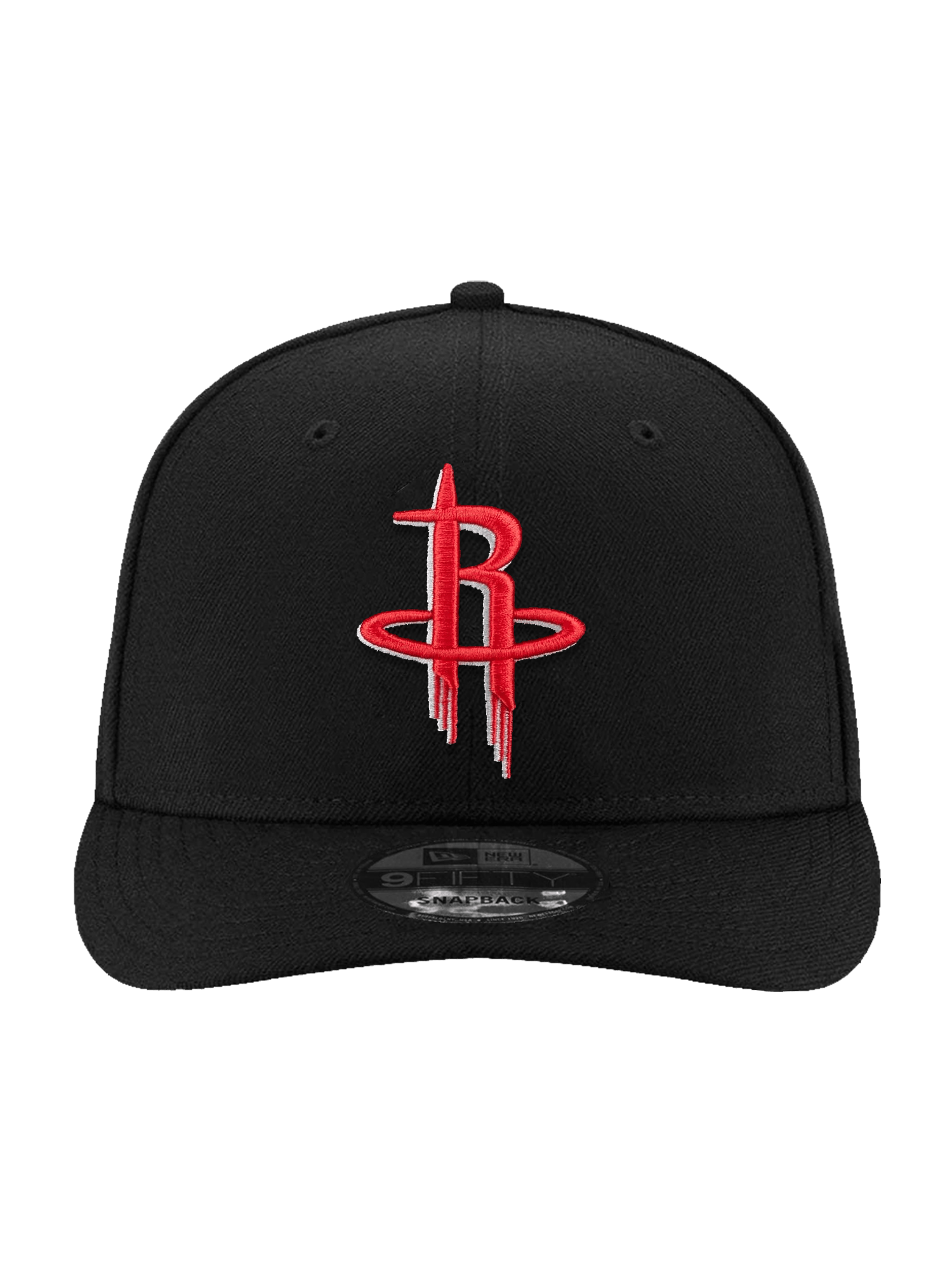 Houston Rockets New Era NBA Team 9FIFTY Pre-Curved Snapback Hat - Black