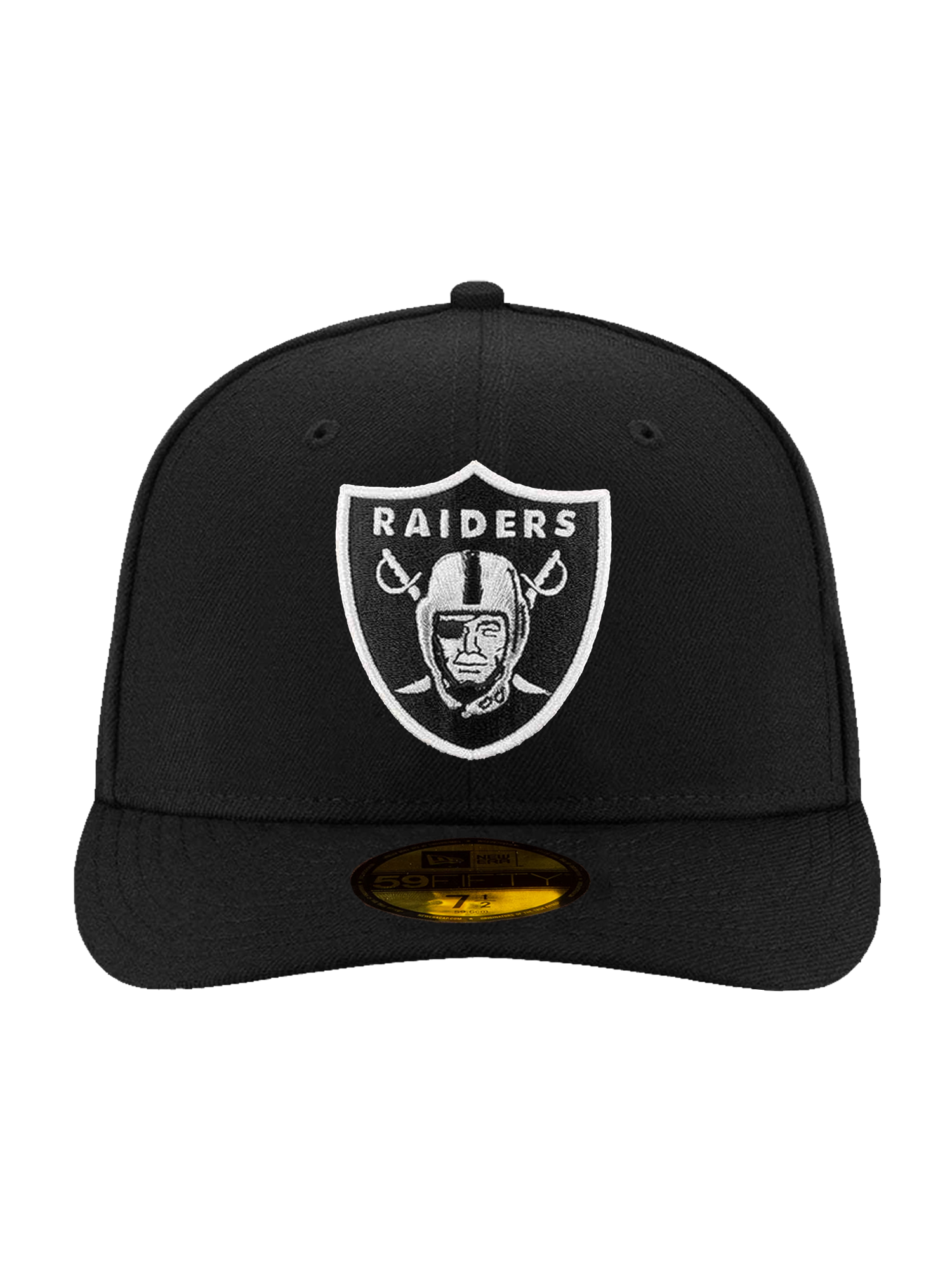Las Vegas Raiders New Era NFL Team 59FIFTY Pre-Curved Fitted Hat - Black