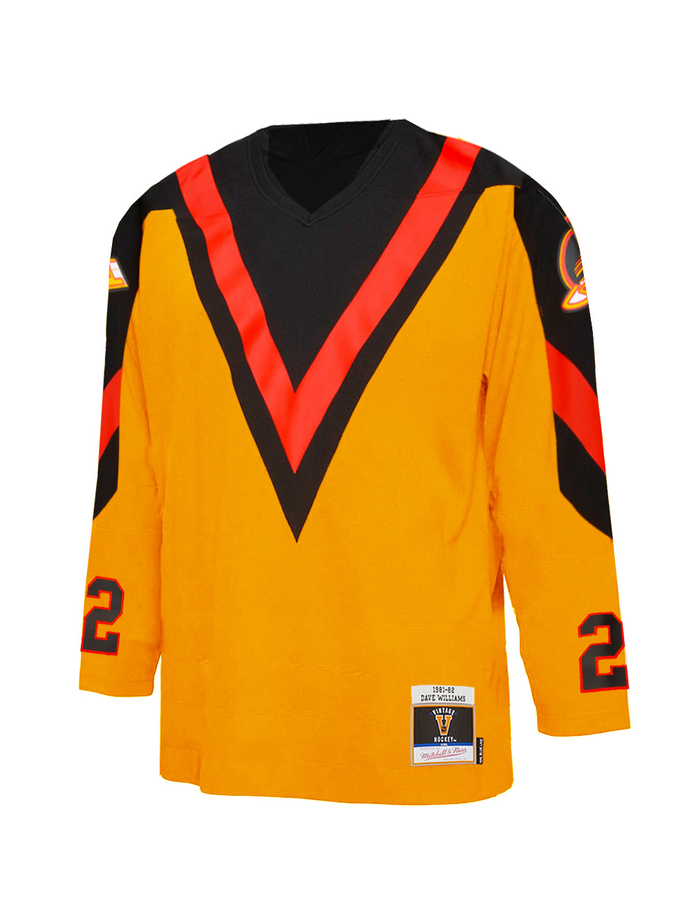 Dave Williams Vancouver Canucks Mitchell & Ness NHL Blue Line Jersey - Yellow