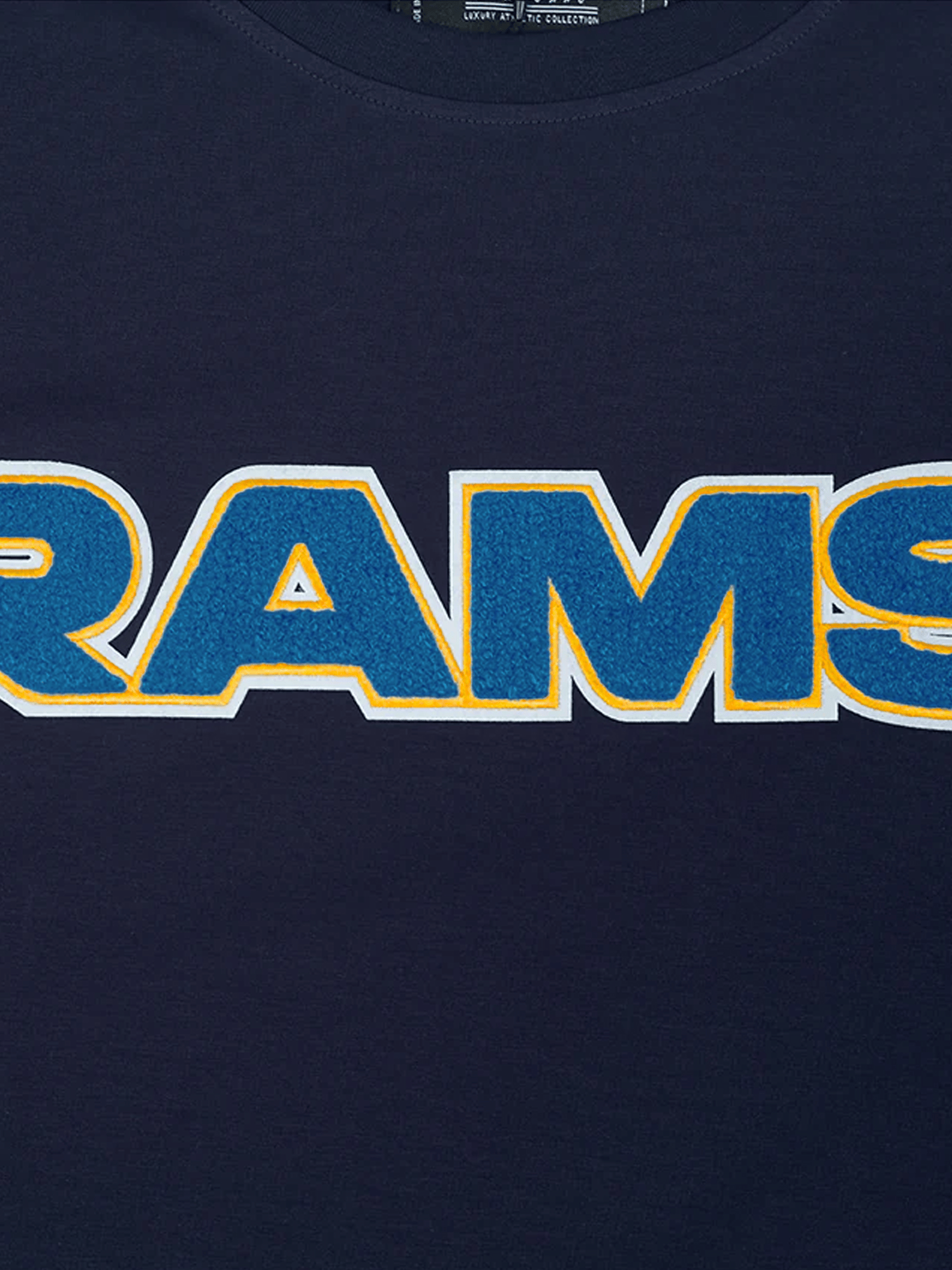 Los Angeles Rams Pro Standard NFL Team Chenille Flex T-Shirt - Navy