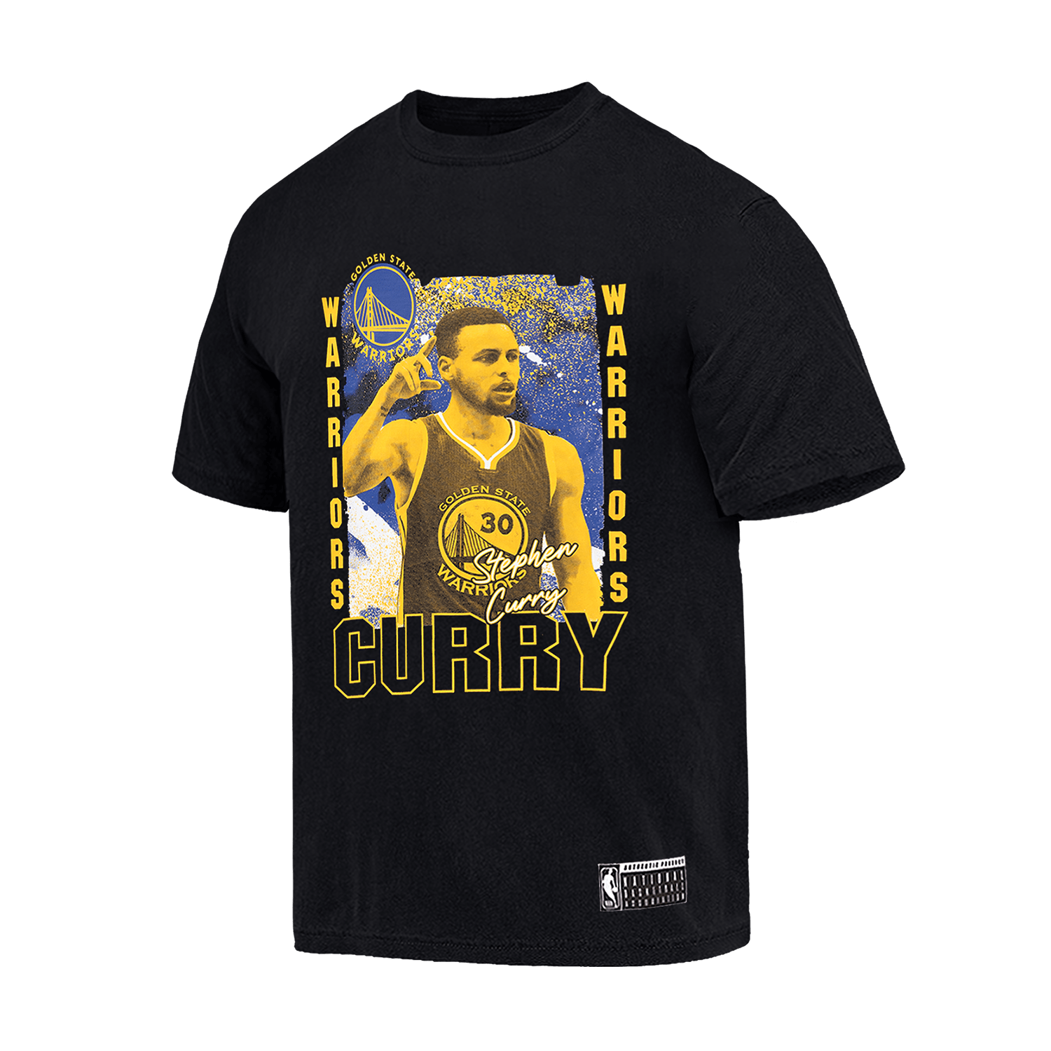Youths Steph Curry Golden State Warriors NBA Essentials Vintage T-Shirt - Black