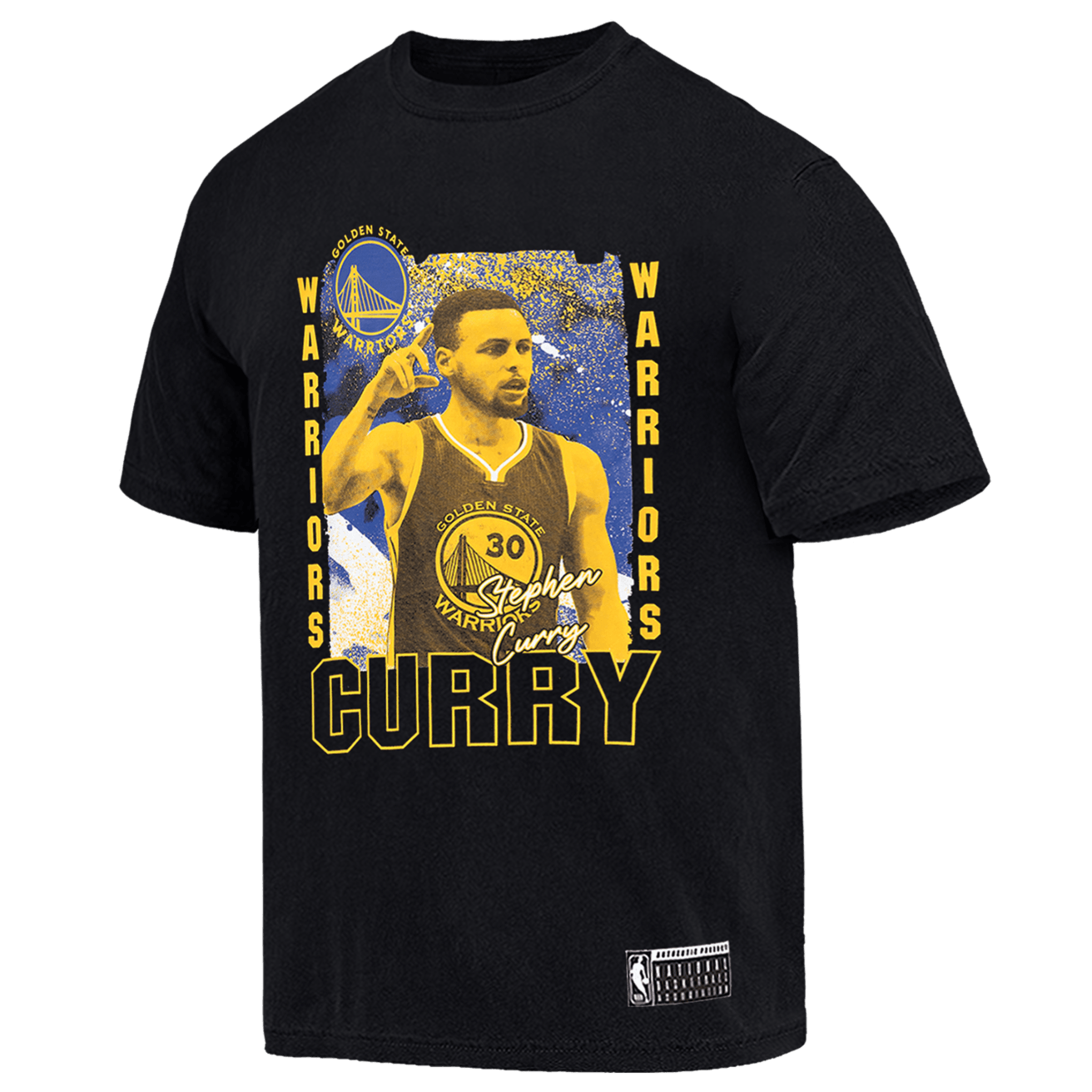 Steph Curry Golden State Warriors NBA Essentials Vintage T-Shirt - Black