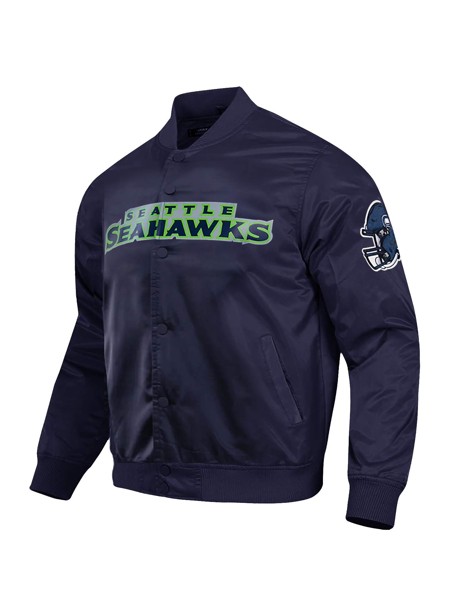 Seattle Seahawks Pro Standard NFL Team Classic Satin Button Jacket - Navy
