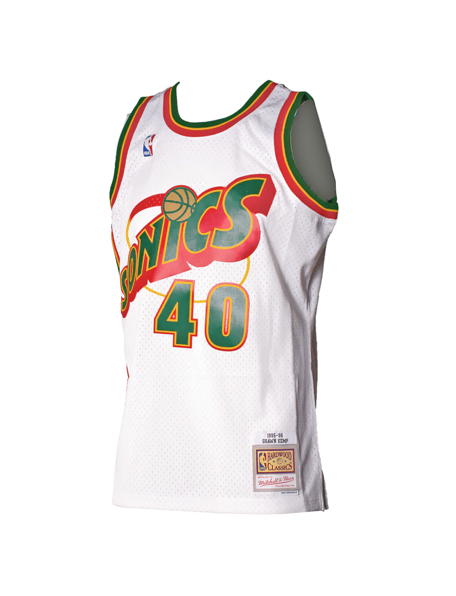 Shawn Kemp Seattle Supersonics Mitchell & Ness NBA 95-96 Swingman Jersey - White