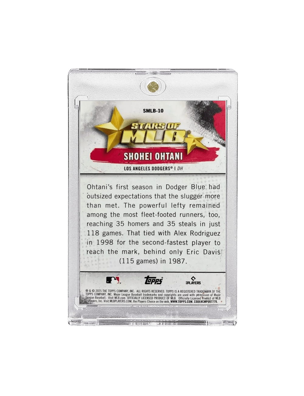 Shohei Ohtani Los Angeles Dodgers Topps MLB 25 Stars Of The MLB Card
