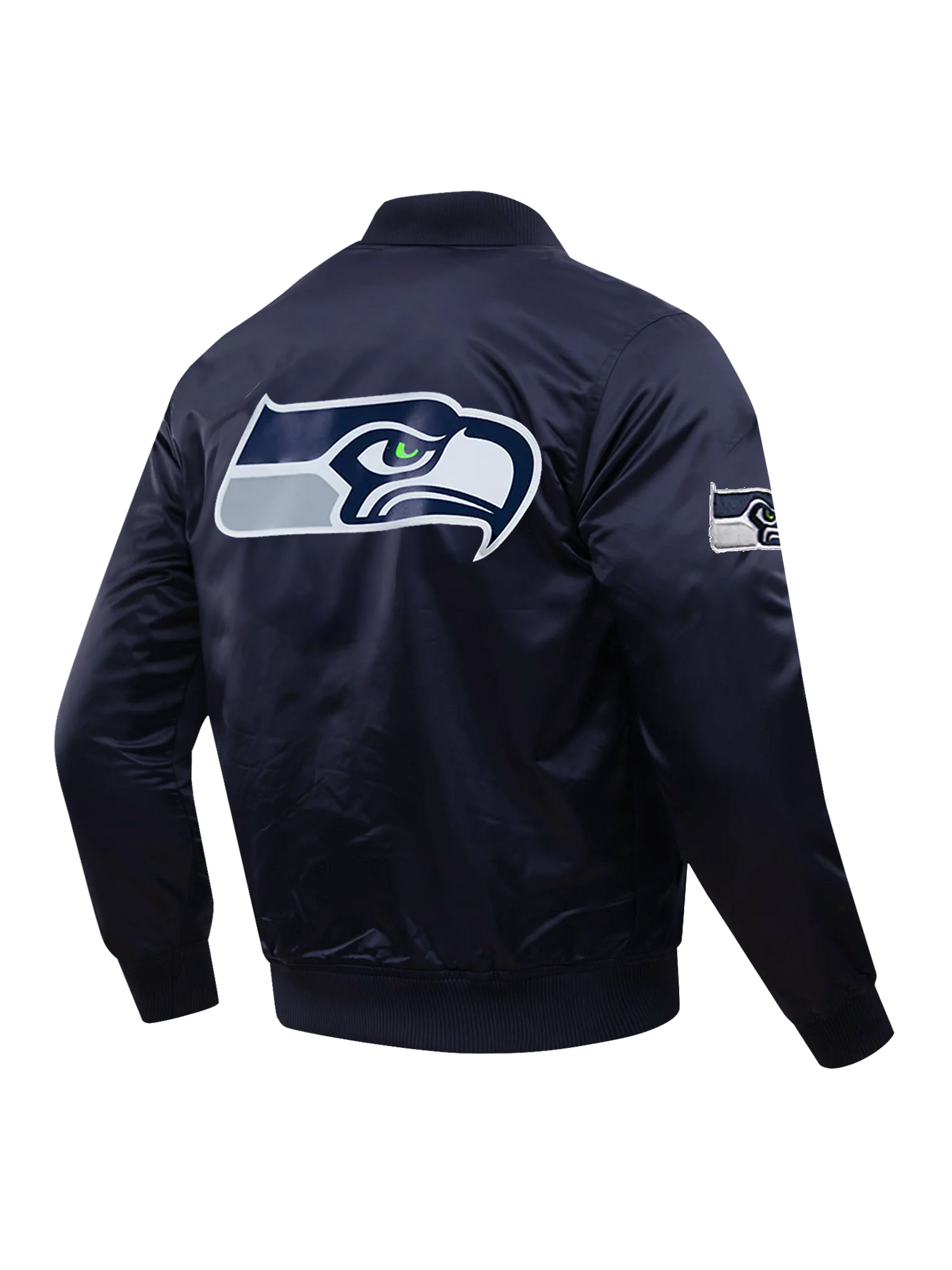 Seattle Seahawks Pro Standard NFL Team Classic Satin Button Jacket - Navy