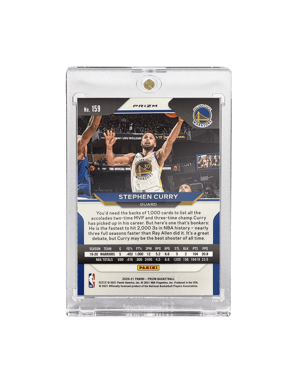 Steph Curry Golden State Warriors Panini NBA 20-21 Prizm Silver Card