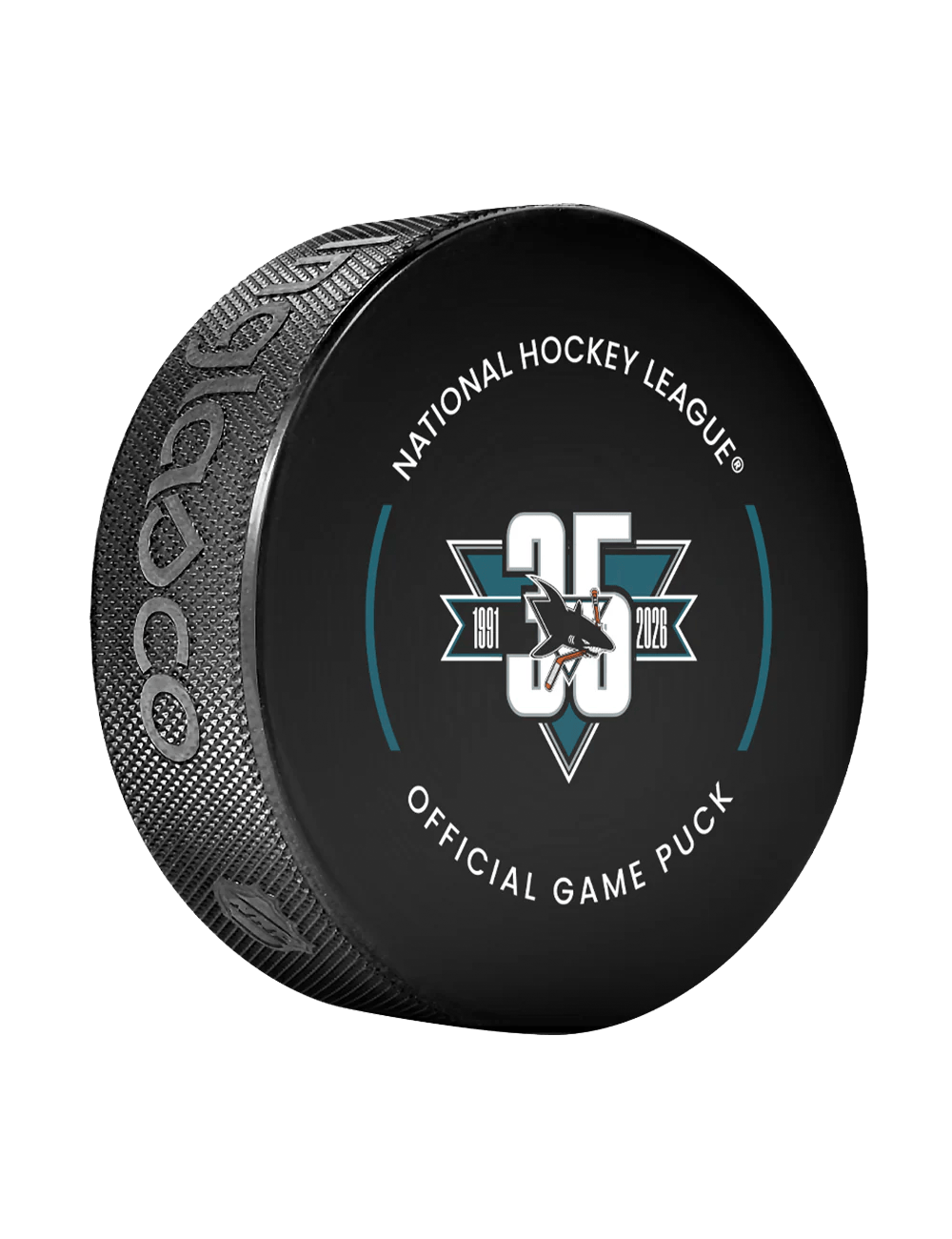 San Jose Sharks Inglasco NHL 25-26 Official Game Puck In Cube
