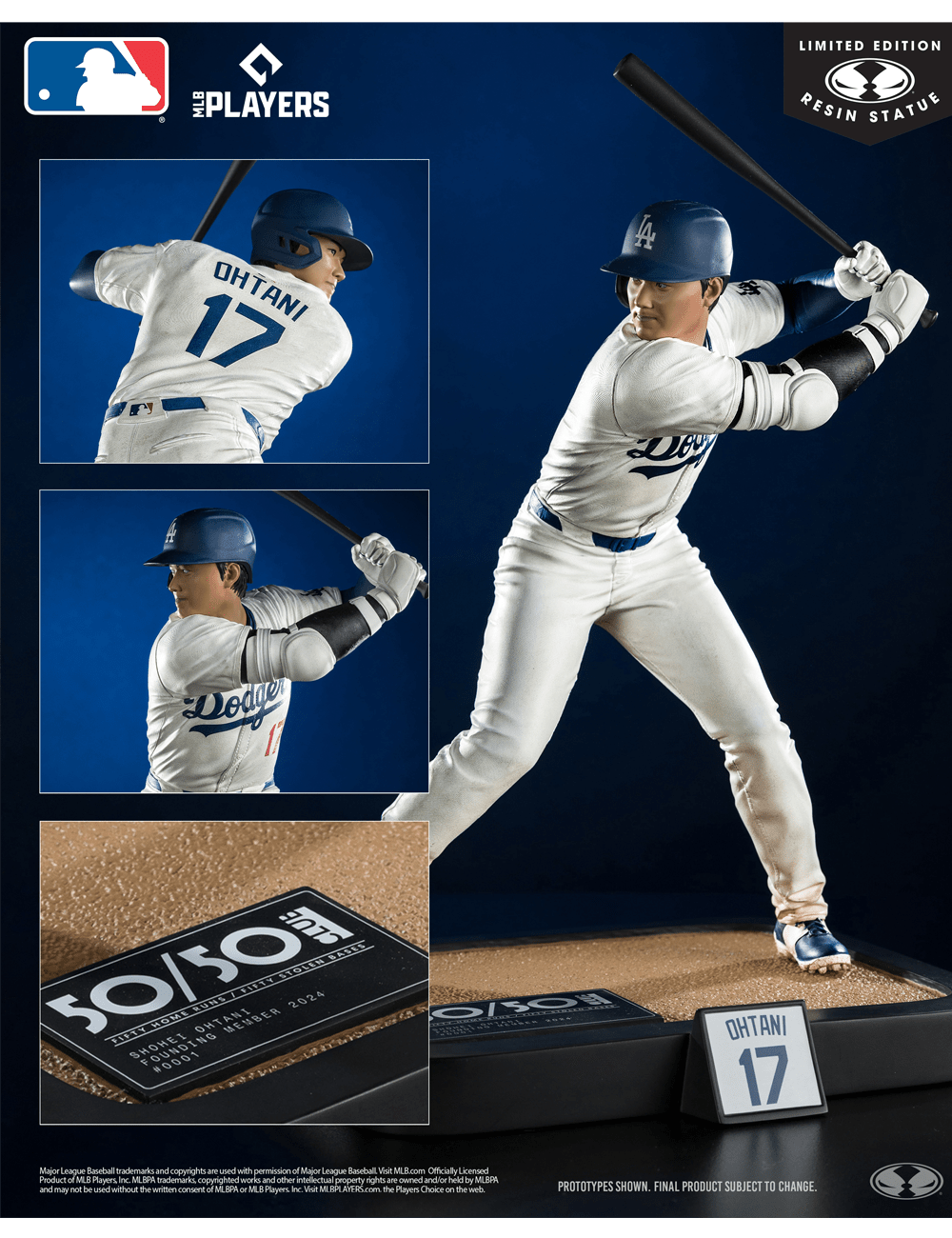Shohei Ohtani Los Angeles Dodgers McFarlane MLB 50/50 12.5" 1:6 Resin Statue