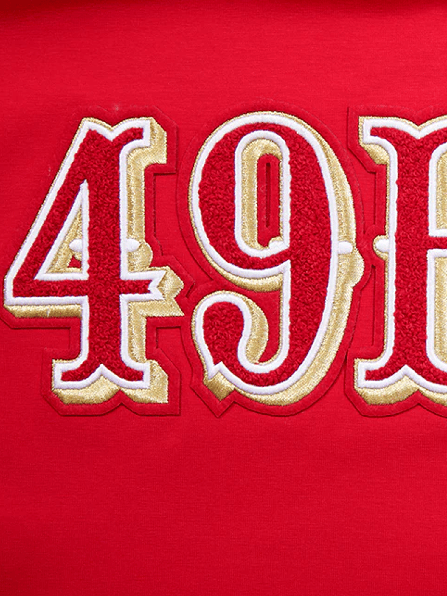 San Francisco 49ers Pro Standard NFL Team Chenille Flex T-Shirt - Red