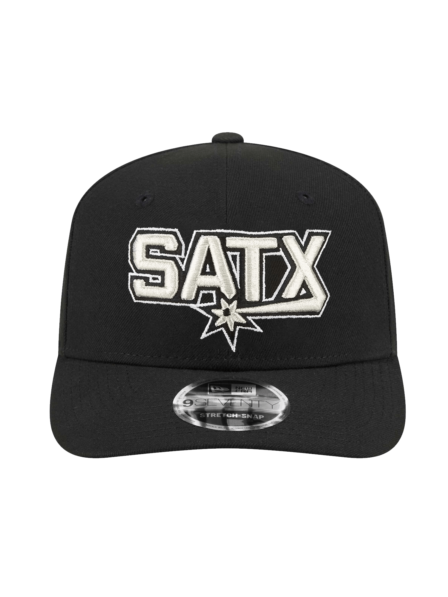 San Antonio Spurs New Era NBA Statement 9SEVENTY Stretch Snapback Hat - Black