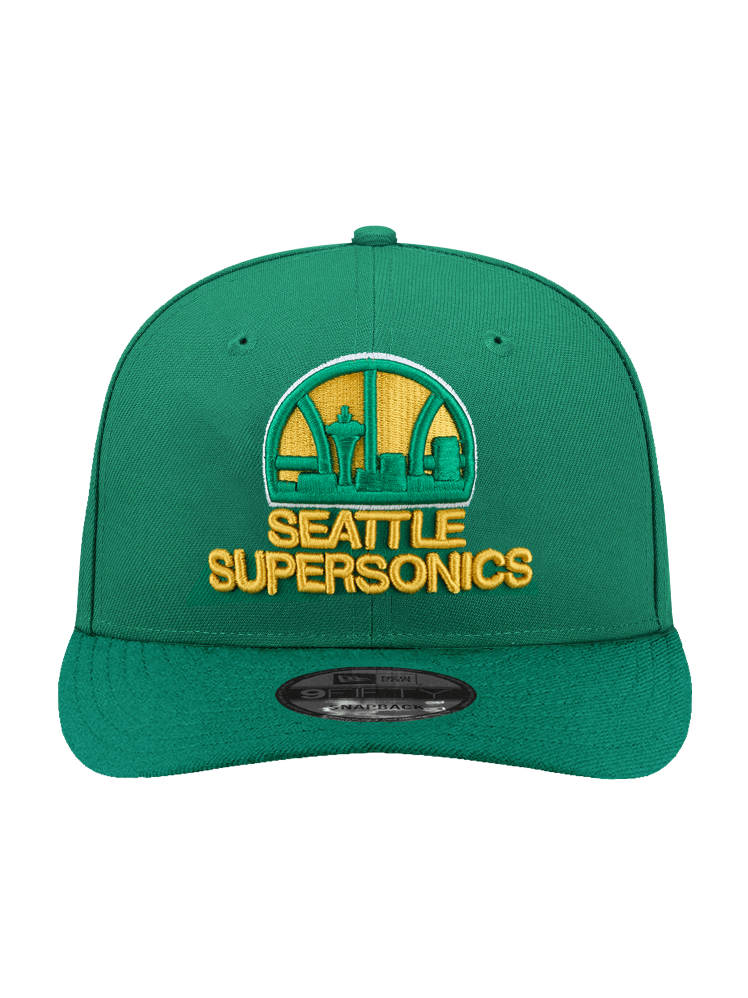 Seattle Supersonics New Era NBA HWC 9FIFTY Pre-Curved Snapback Hat - Light Green