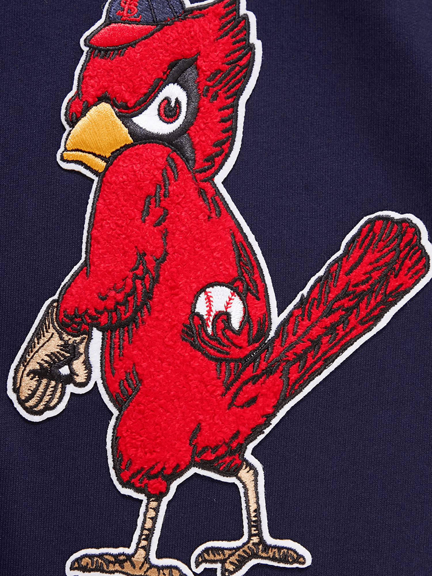 St Louis Cardinals Pro Standard MLB Team Chenille Hoodie Jumper  - Navy