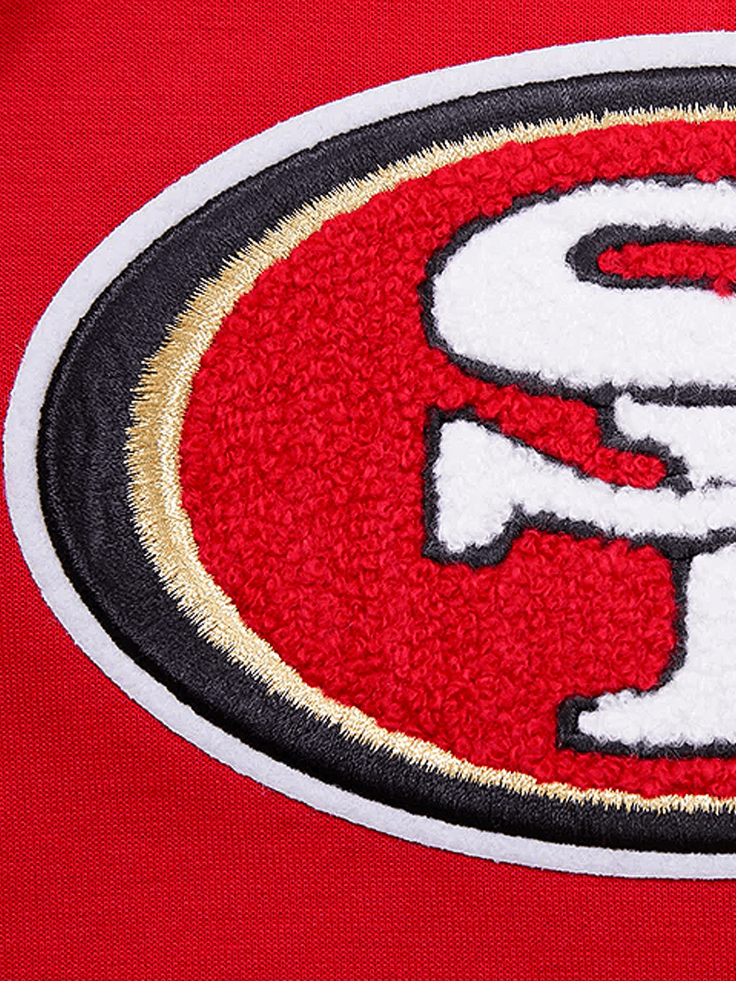 San Francisco 49ers Pro Standard NFL Team Chenille Hoodie Jumper - Red