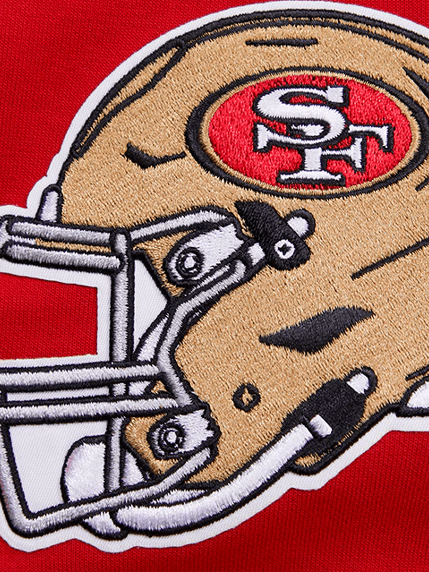 San Francisco 49ers Pro Standard NFL Team Chenille Hoodie Jumper - Red