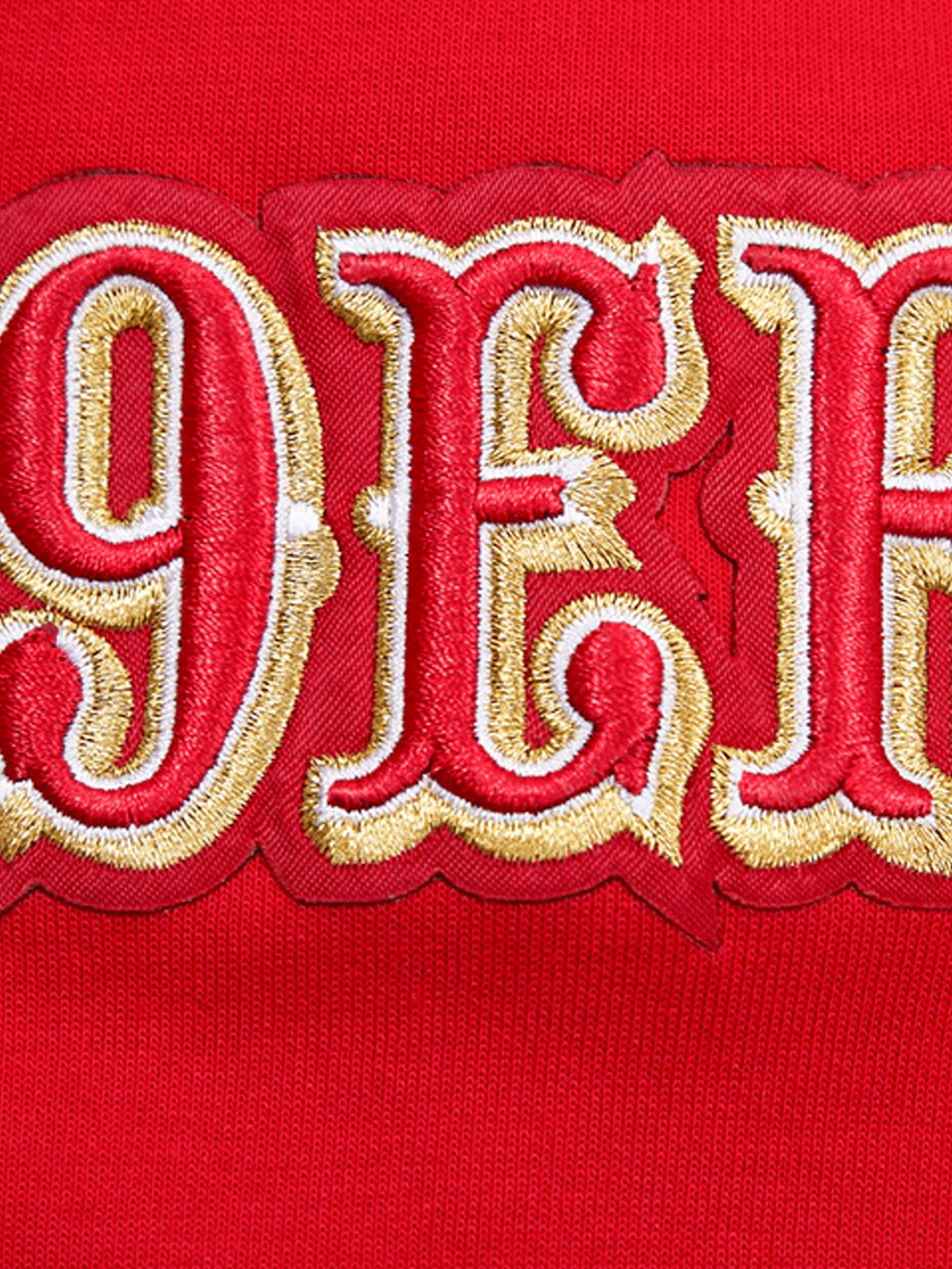 San Francisco 49ers Pro Standard NFL Team Chenille Hoodie Jumper - Red