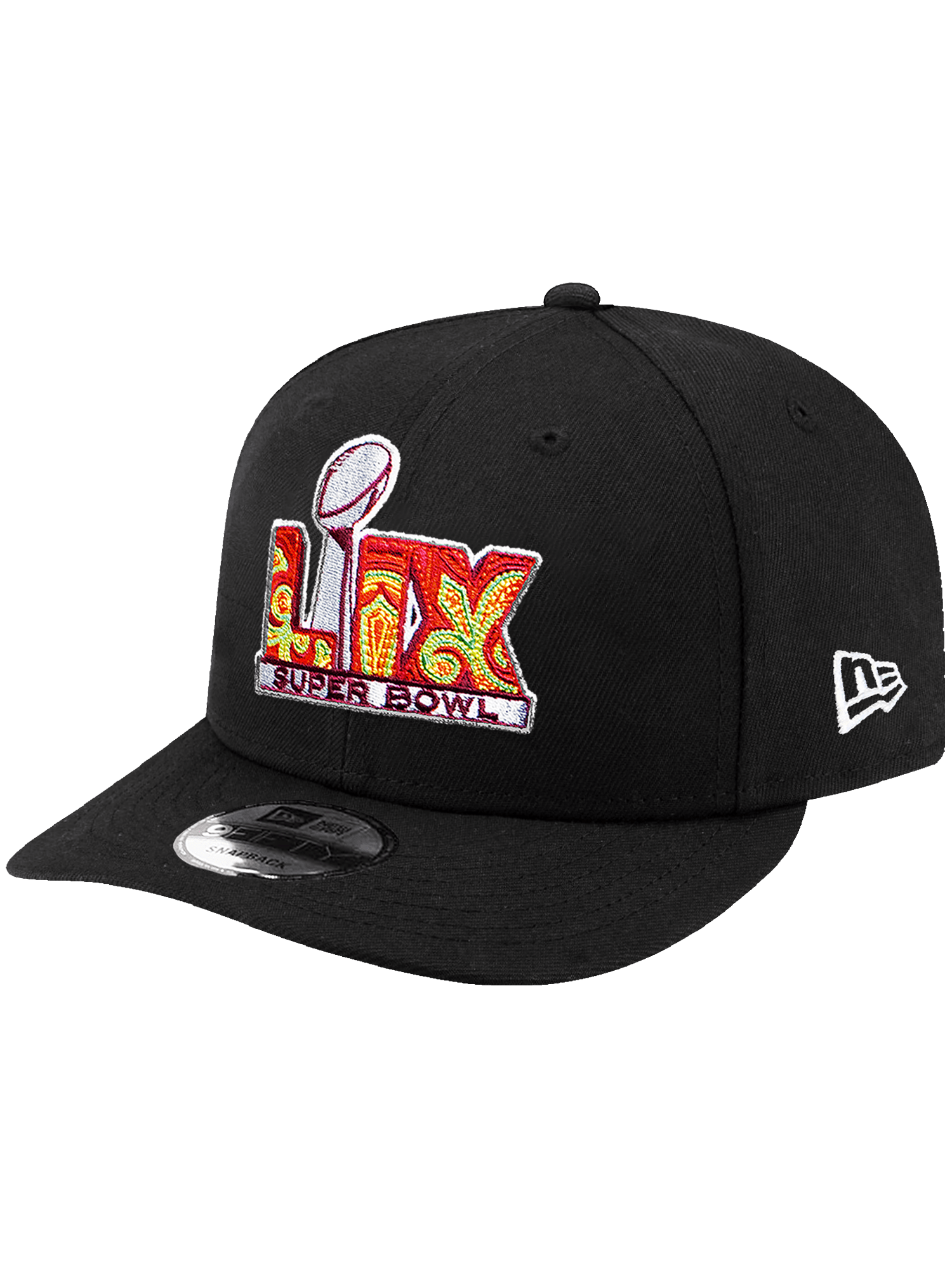 Super Bowl LIX New Era NFL Logo 9FIFTY Pre-Curved Snapback Hat - Black
