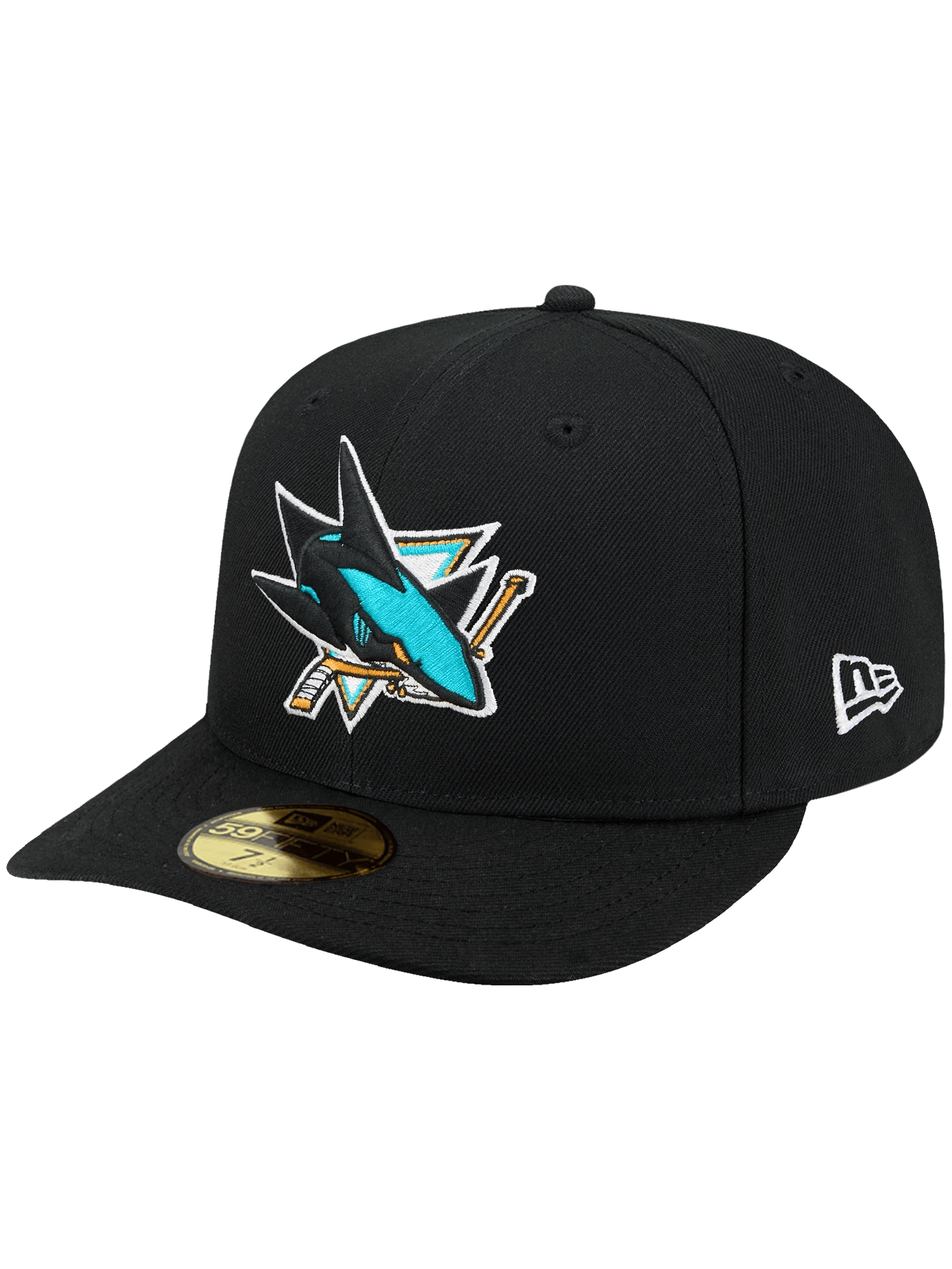 San Jose Sharks New Era NHL Team 59FIFTY Pre-Curved Fitted Hat - Black