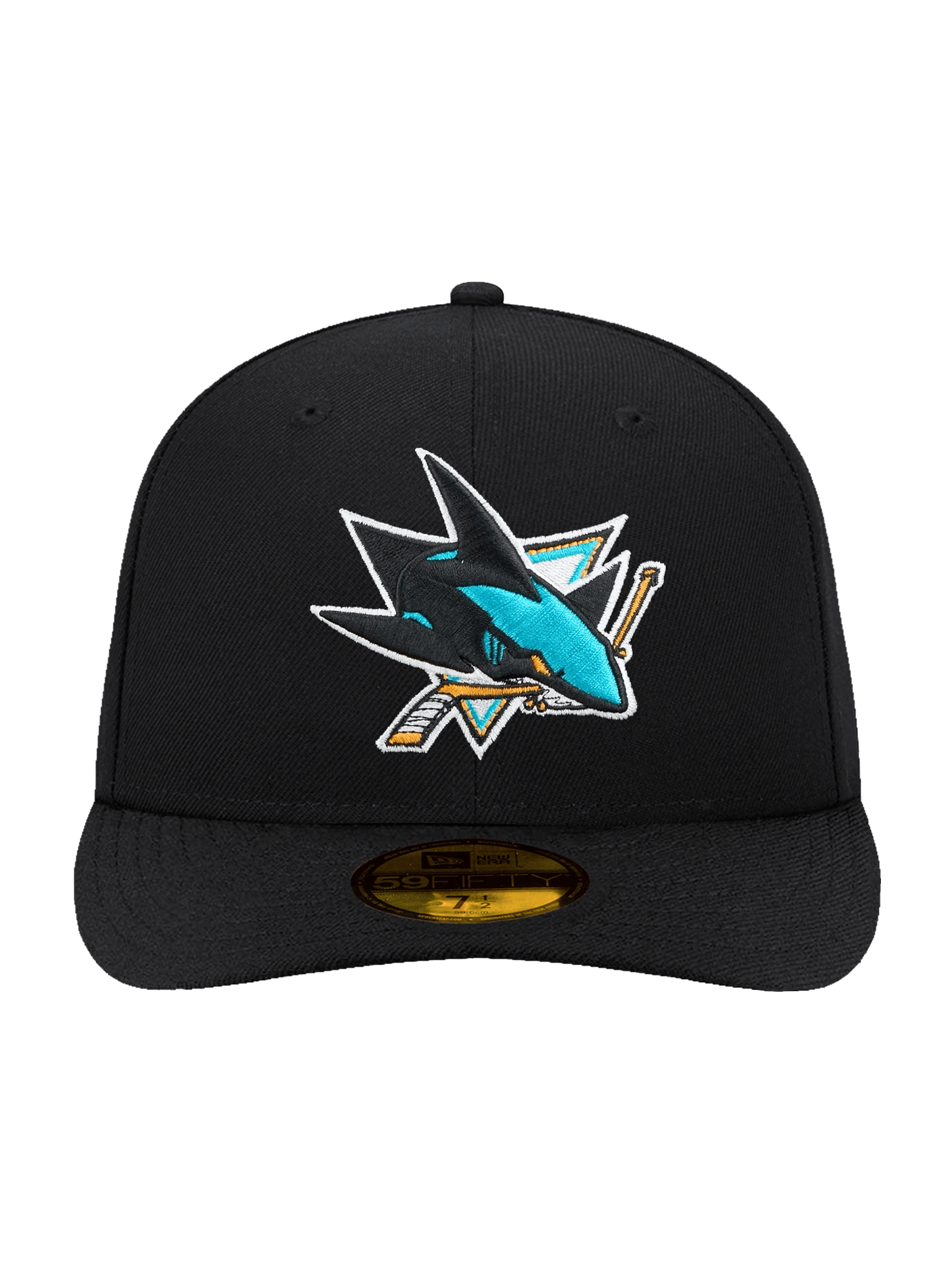 San Jose Sharks New Era NHL Team 59FIFTY Pre-Curved Fitted Hat - Black