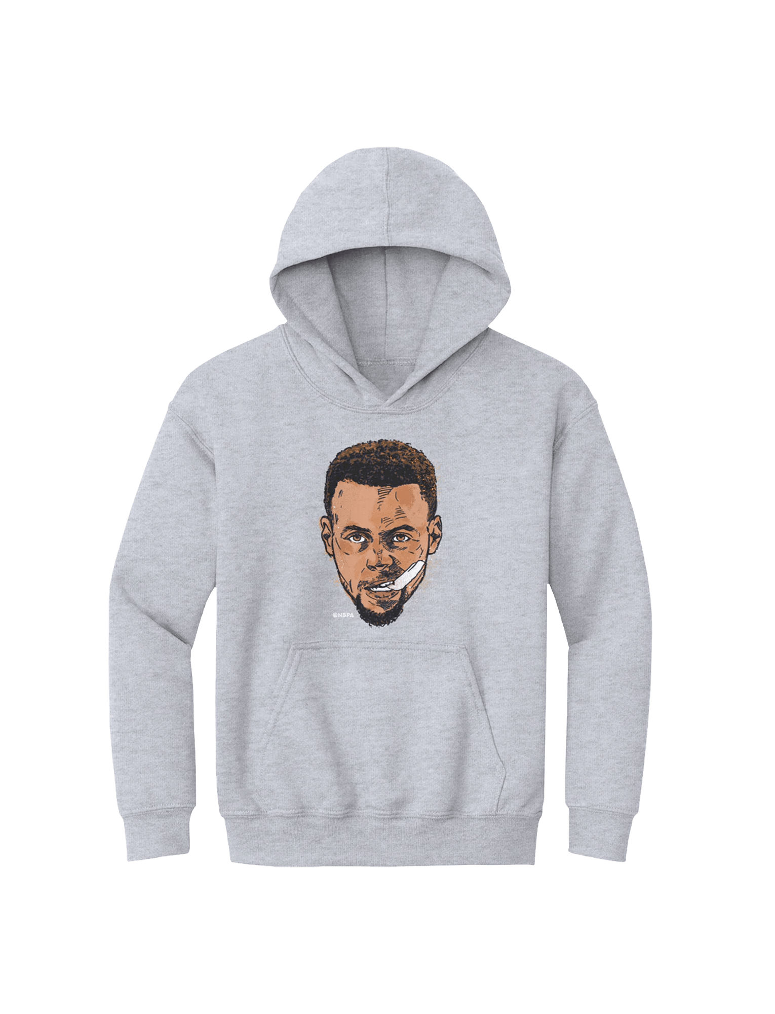 Youths Steph Curry Golden State Warriors 500 Level NBA Mouthguard Hoodie Jumper - Grey
