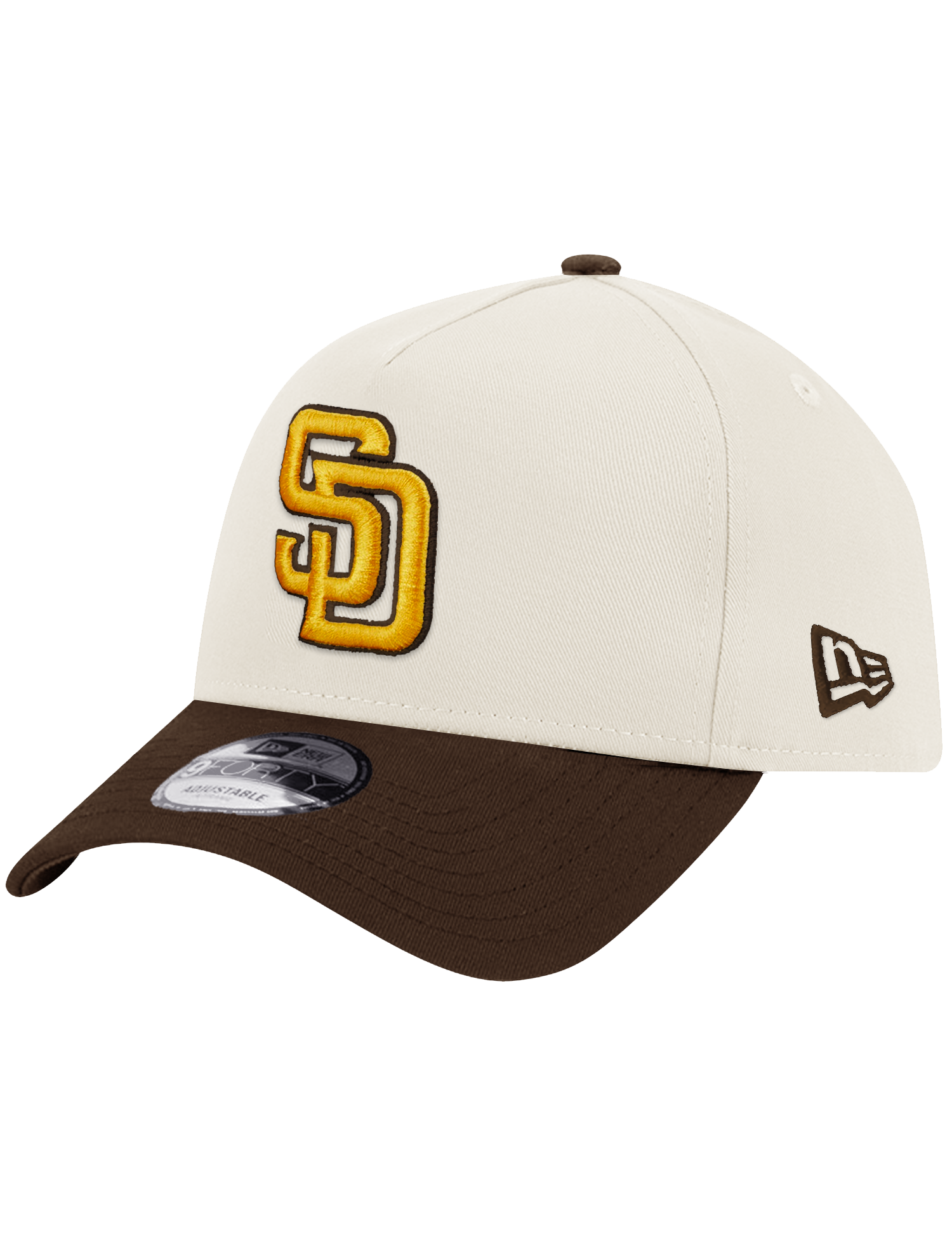 San Diego Padres New Era MLB Petco Side Patch 9FORTY A-Frame Snapback Hat - Chrome