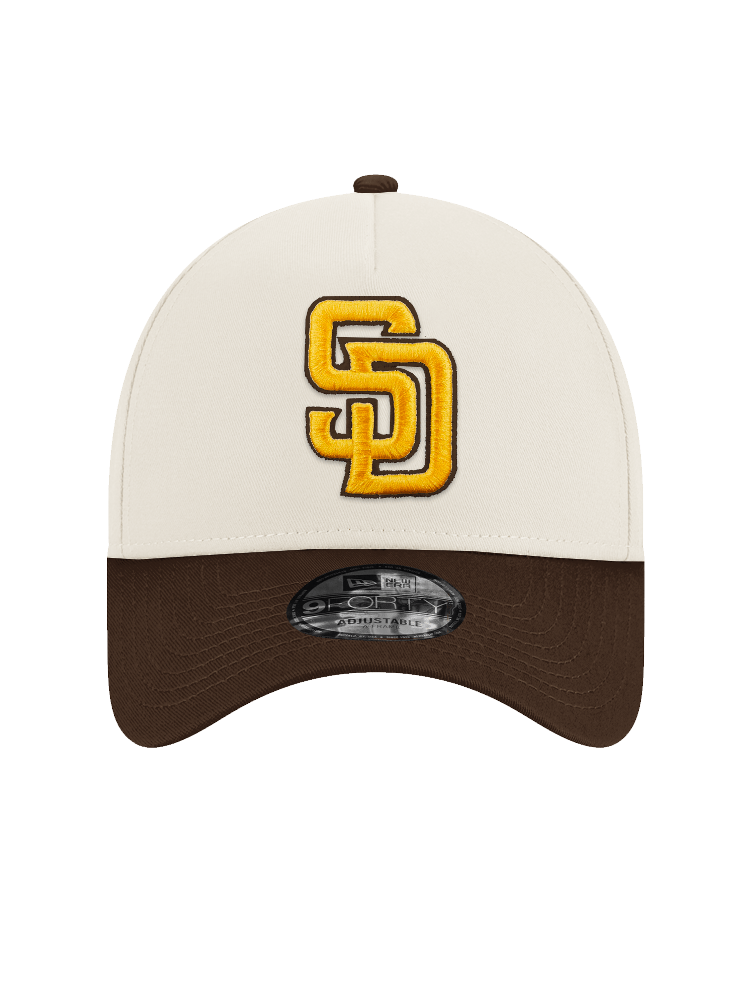 San Diego Padres New Era MLB Petco Side Patch 9FORTY A-Frame Snapback Hat - Chrome