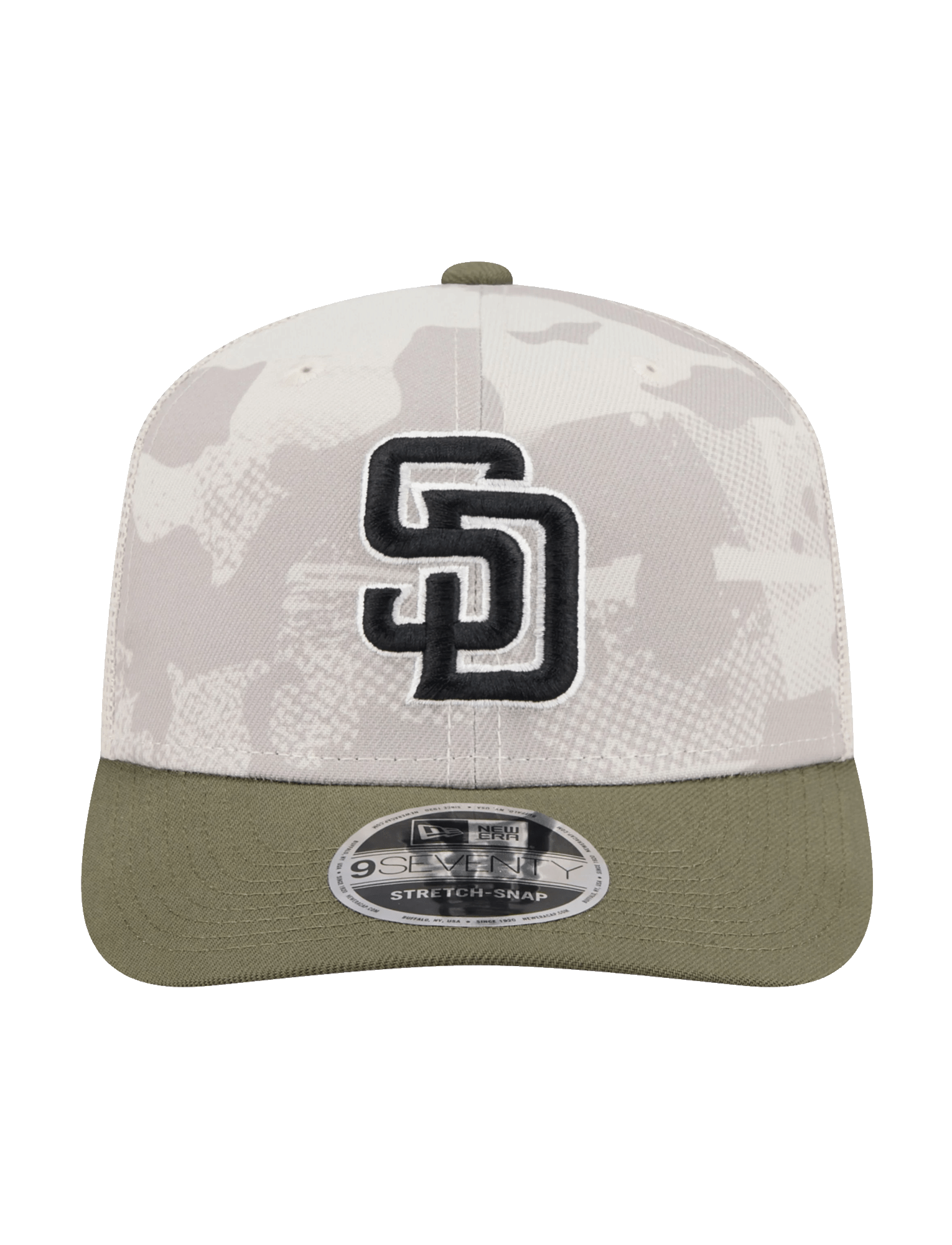 San Diego Padres New Era MLB Armed Forces 2025 9SEVENTY Stretch-Snapback Hat