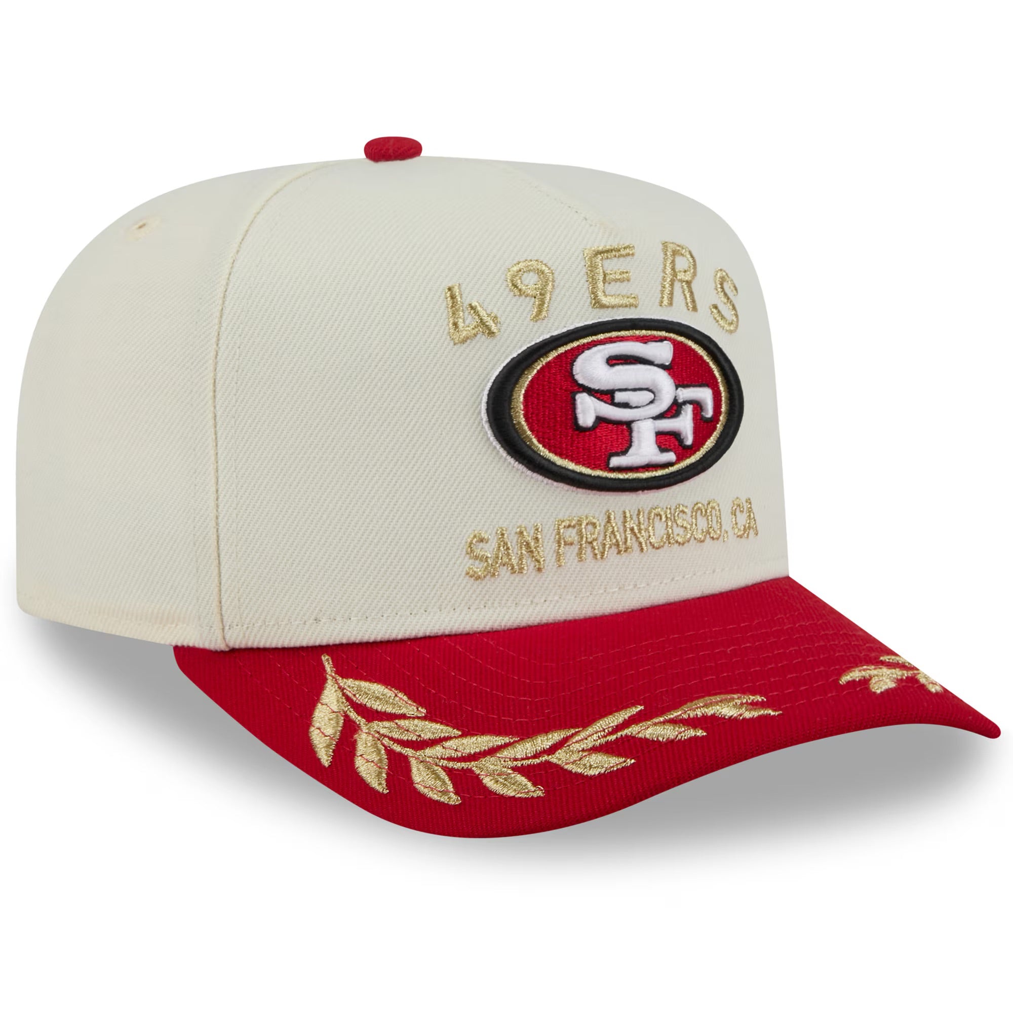 San Francisco 49ers New Era NFL 25 Draft Pre-Curved 9FIFTY A-Frame Snapback Hat - Chrome