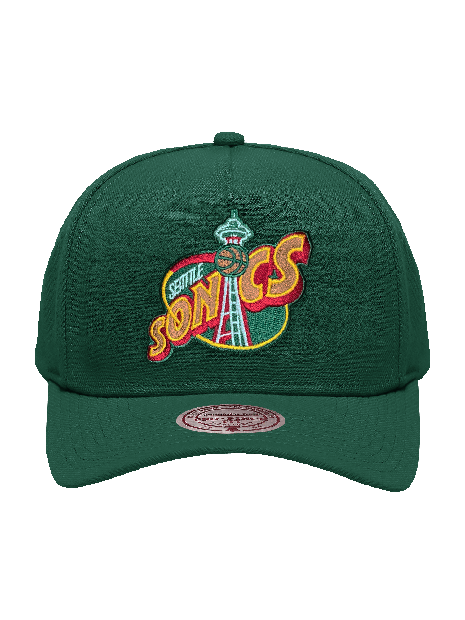 Seattle Supersonics Mitchell & Ness NBA HWC Pro Pinch Snapback Hat - Green